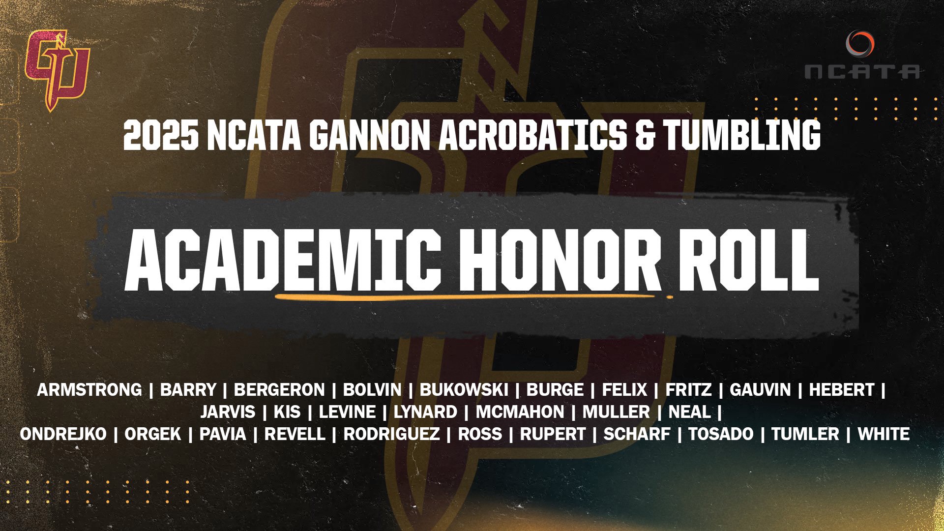NCATA Academic Honor Roll 