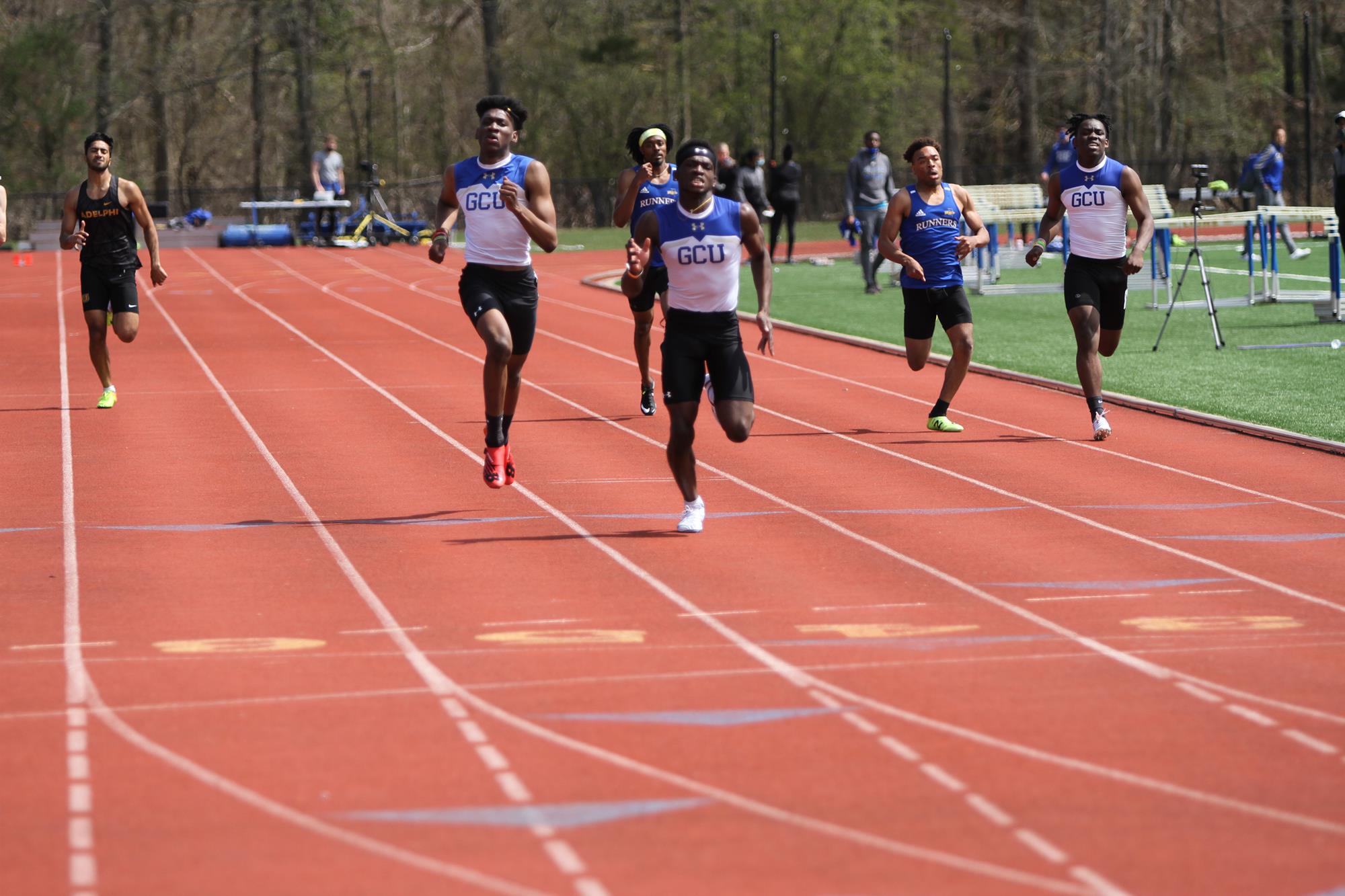 13 First Place Finishes Team Long Jump Mark Crumbles as Men #39 s Track