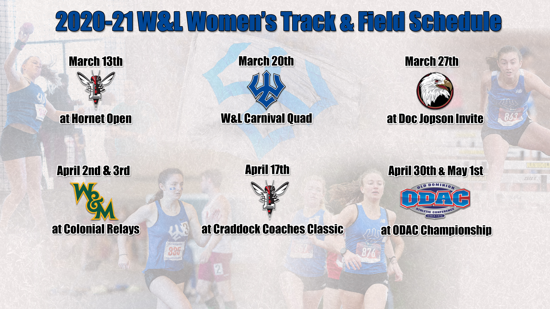 Washington and Lee Releases 202021 Women's Track & Field Schedule