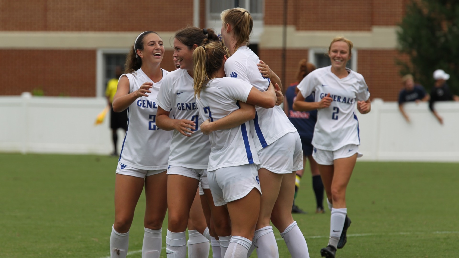 Women's Soccer celebration