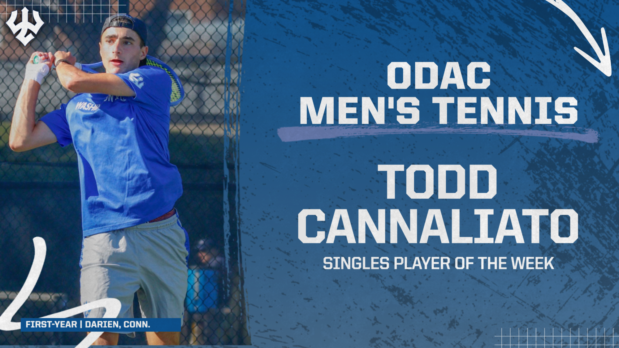 Todd Cannaliato '29 ODAC Men's Tennis Singles Player of the Week - Oct. 13