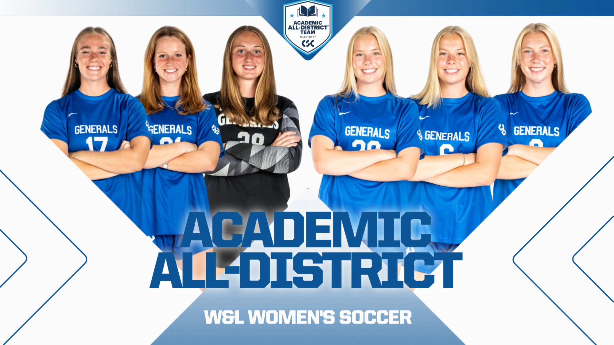 2025 W&L Women's Soccer CSC Academic All-District