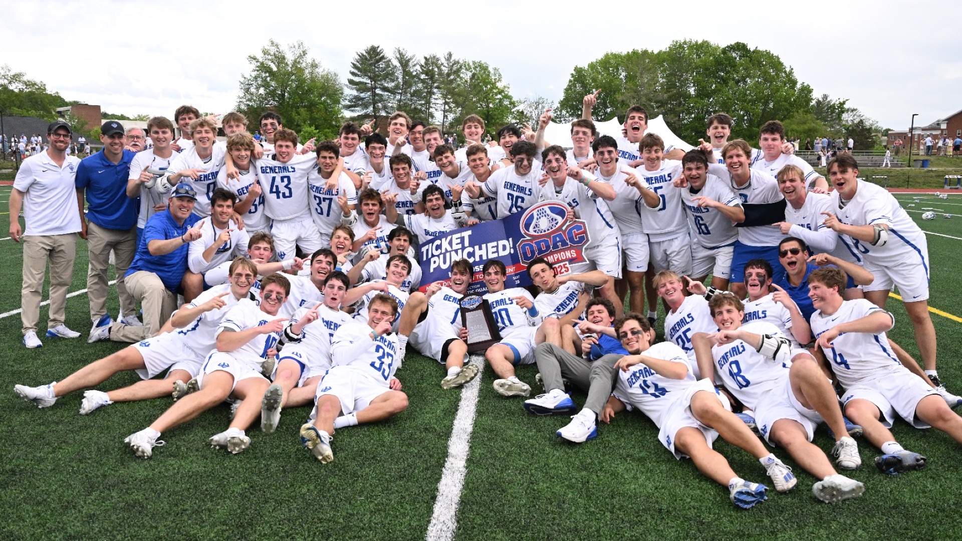 2025 W&L Men's Lacrosse Team Pic - ODAC Champions
