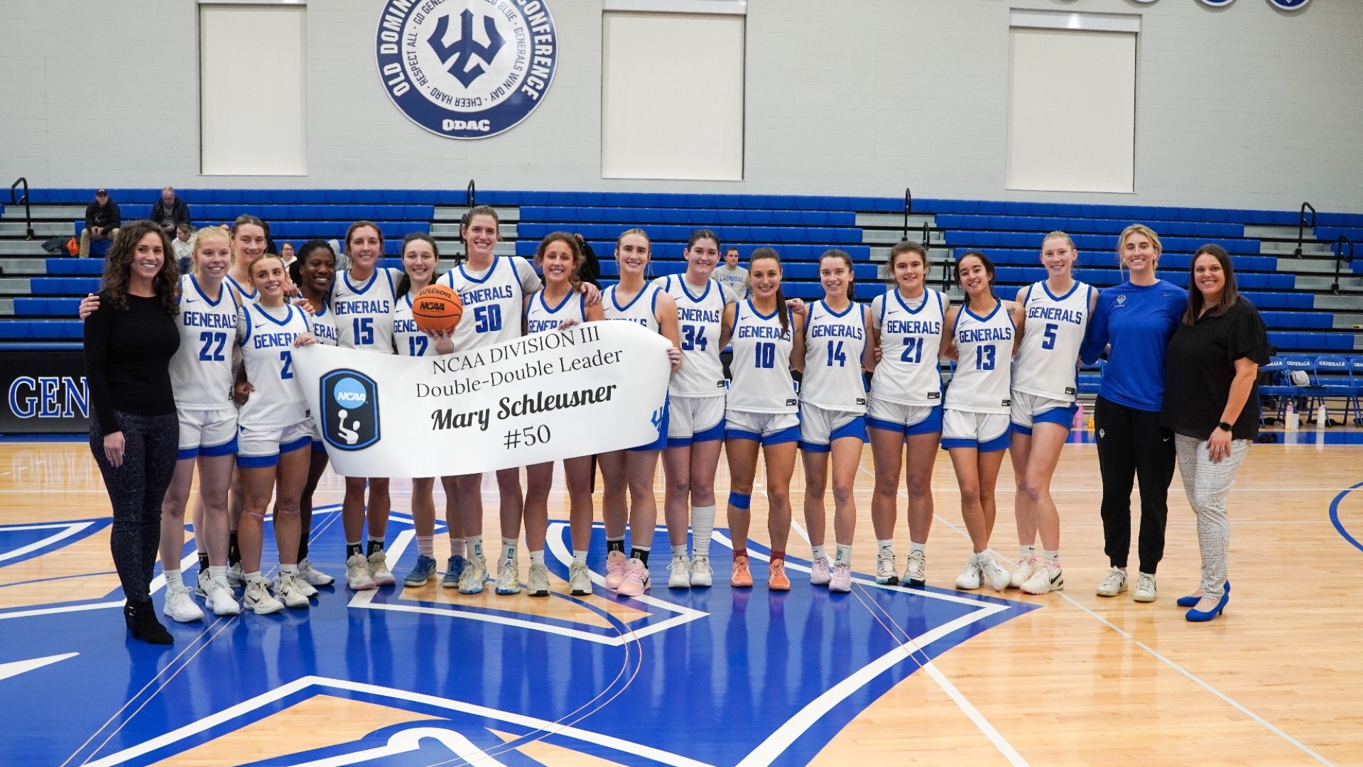 Mary Schleusner Double-Doubles Record