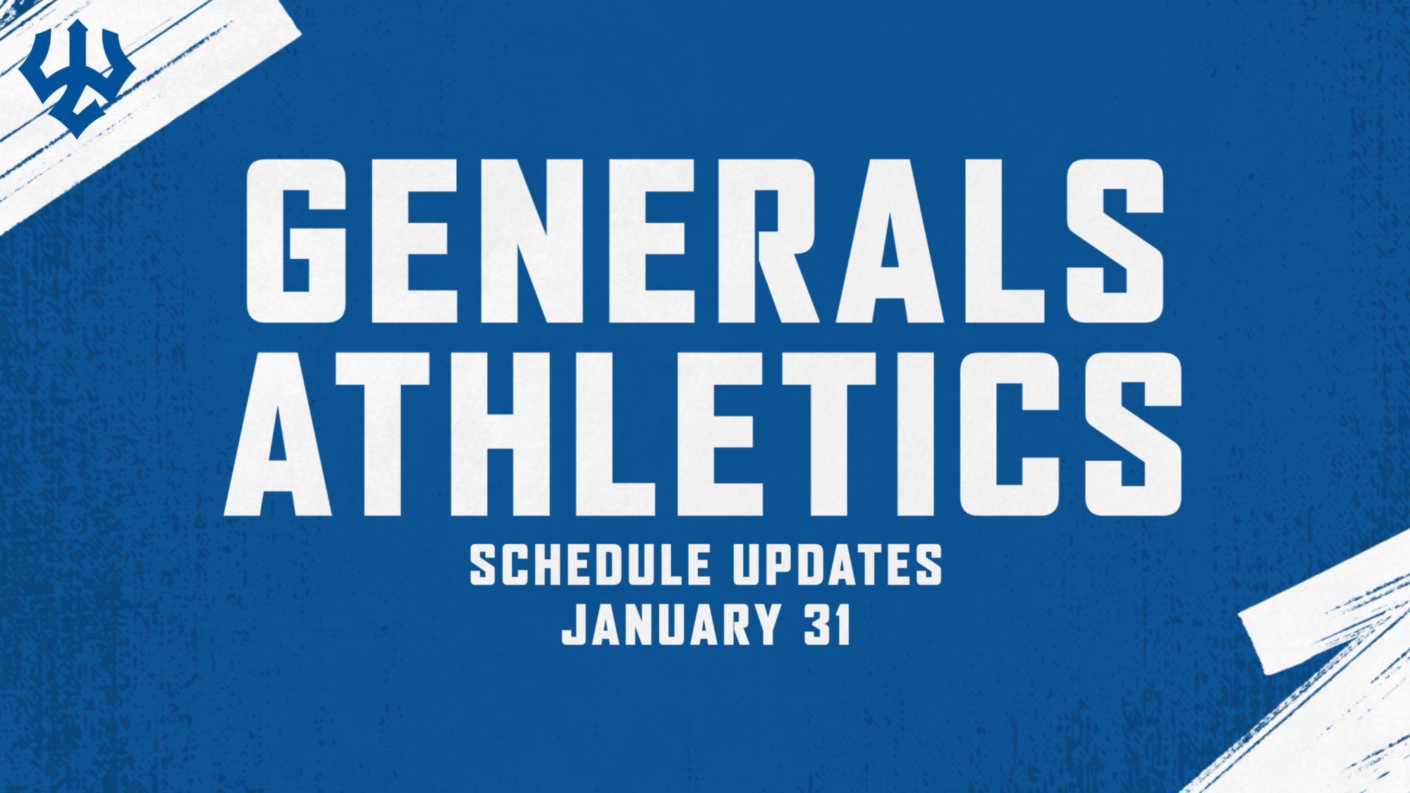 Schedule Update - January 30 