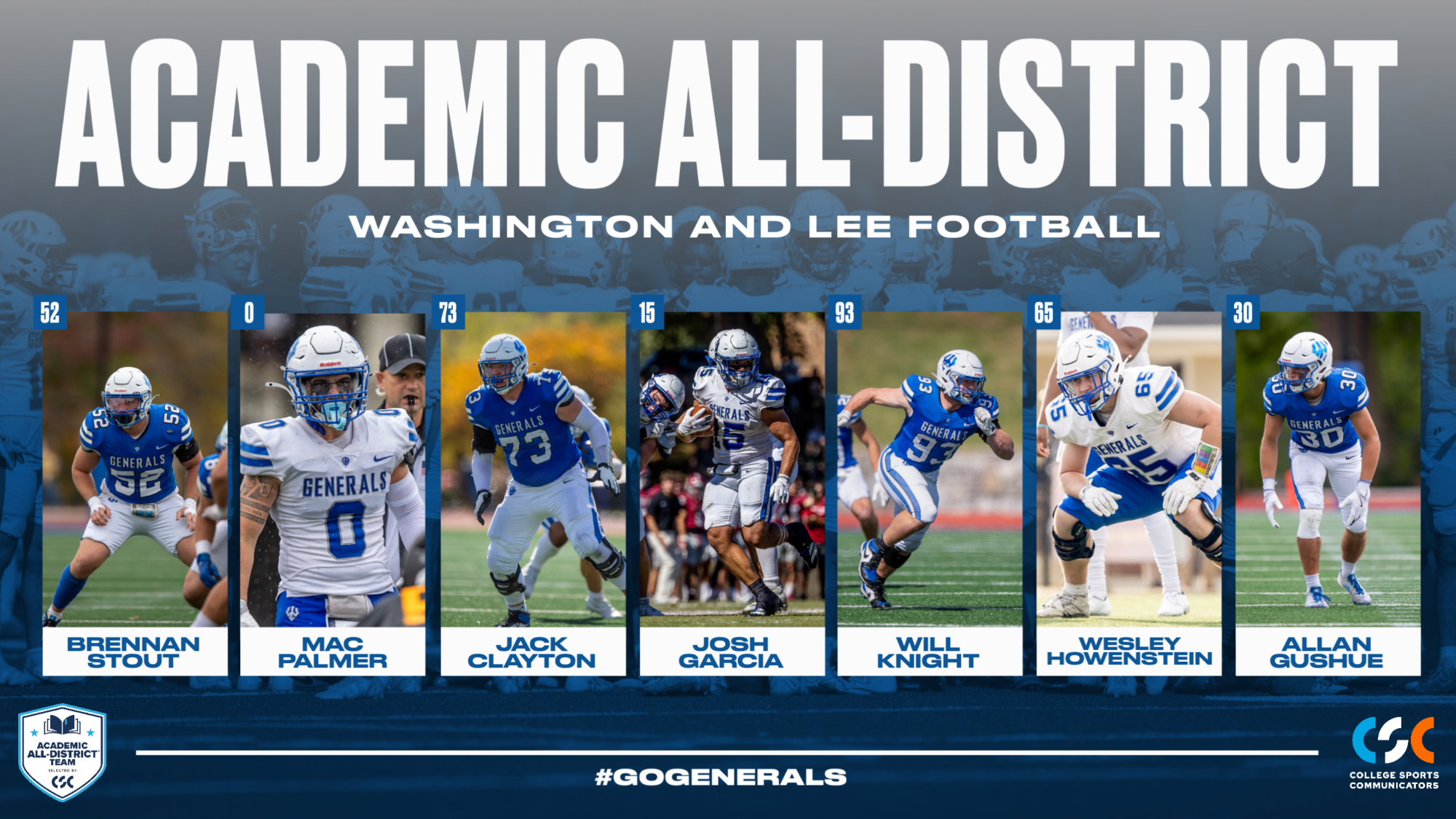 2025 CSC Academic All-District Football