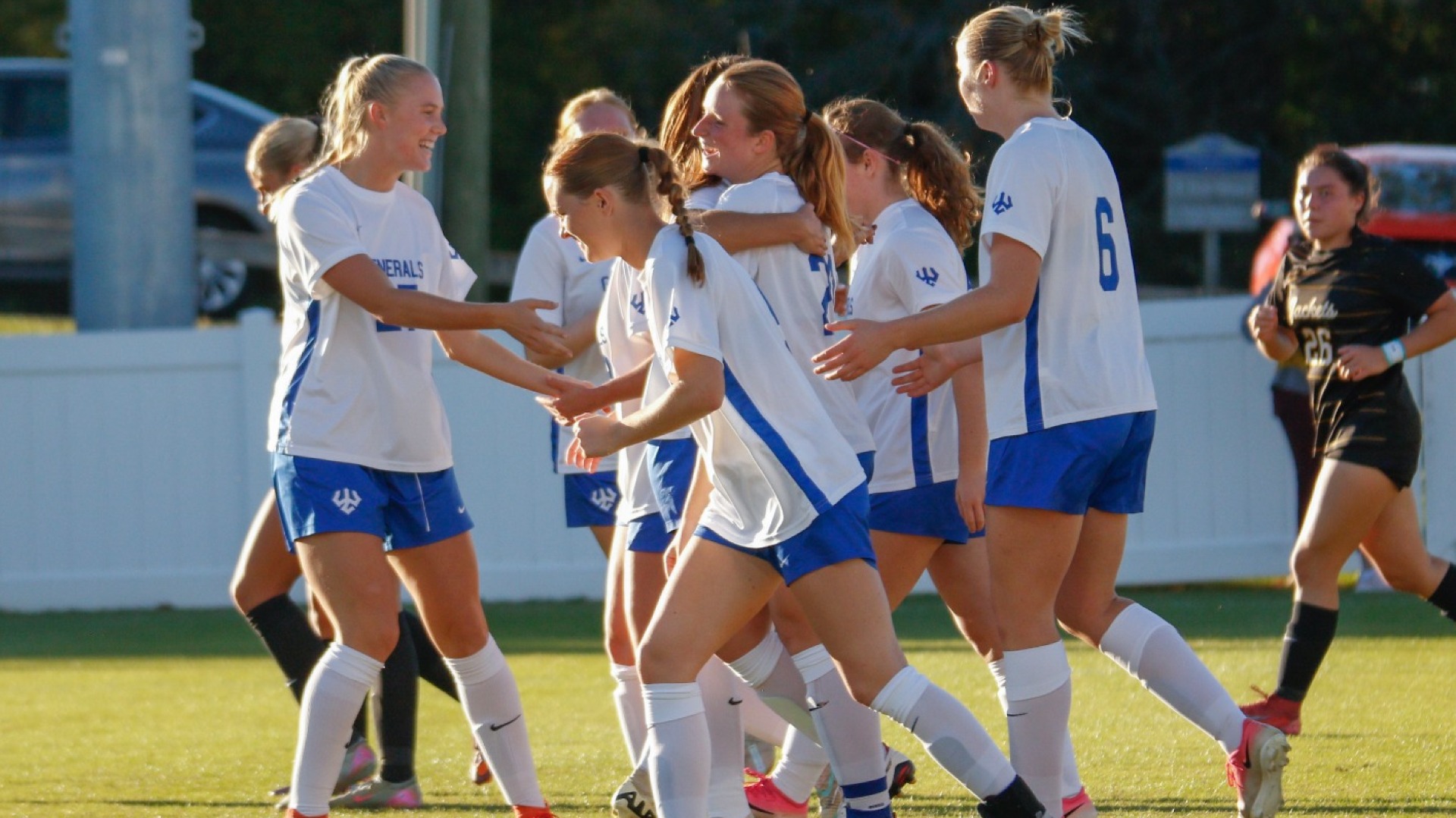 W&L Women's Soccer goal celebration