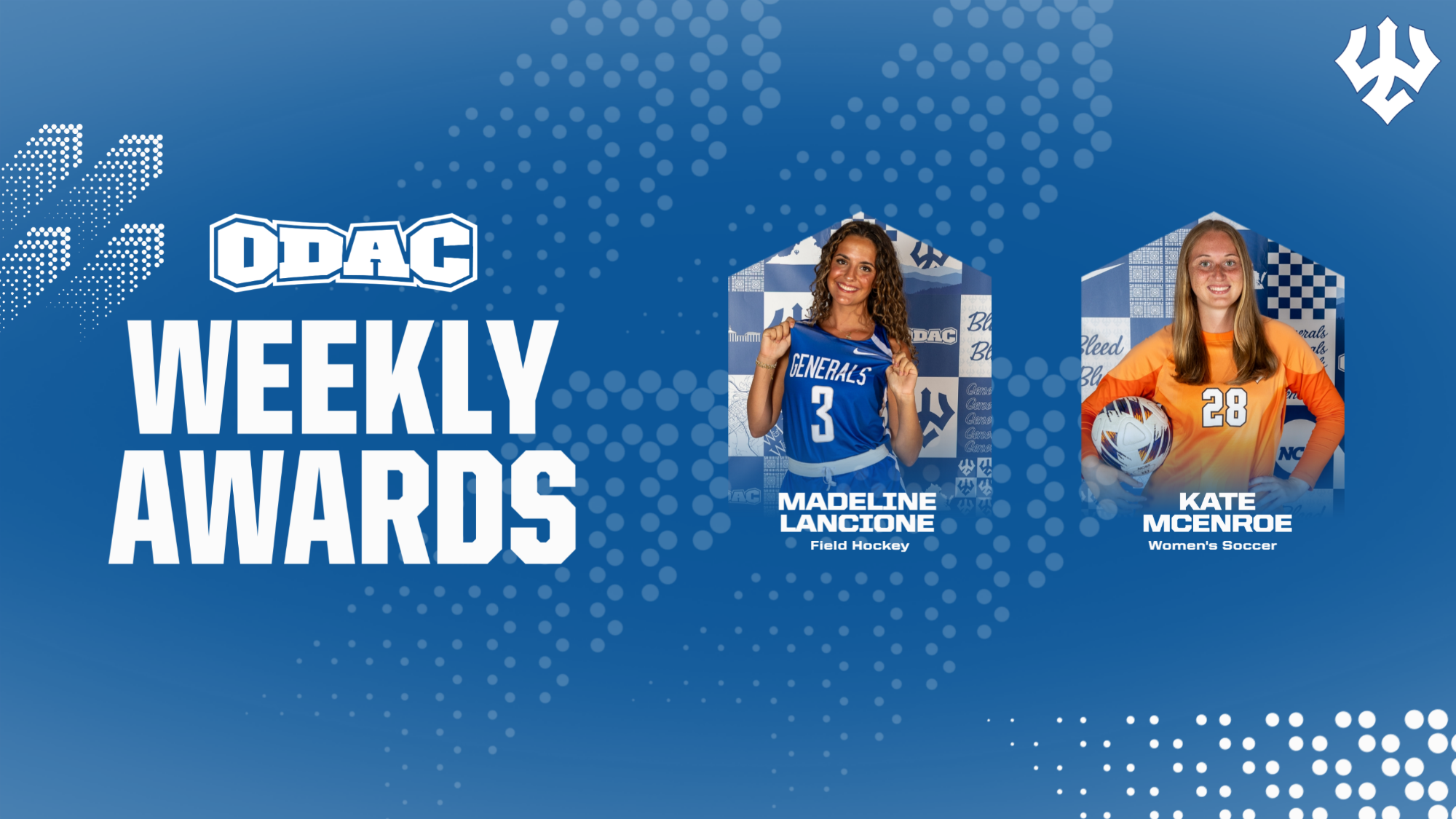 Madeline Lancione, Kate McEnroe ODAC Athletes of the Week - Oct. 26