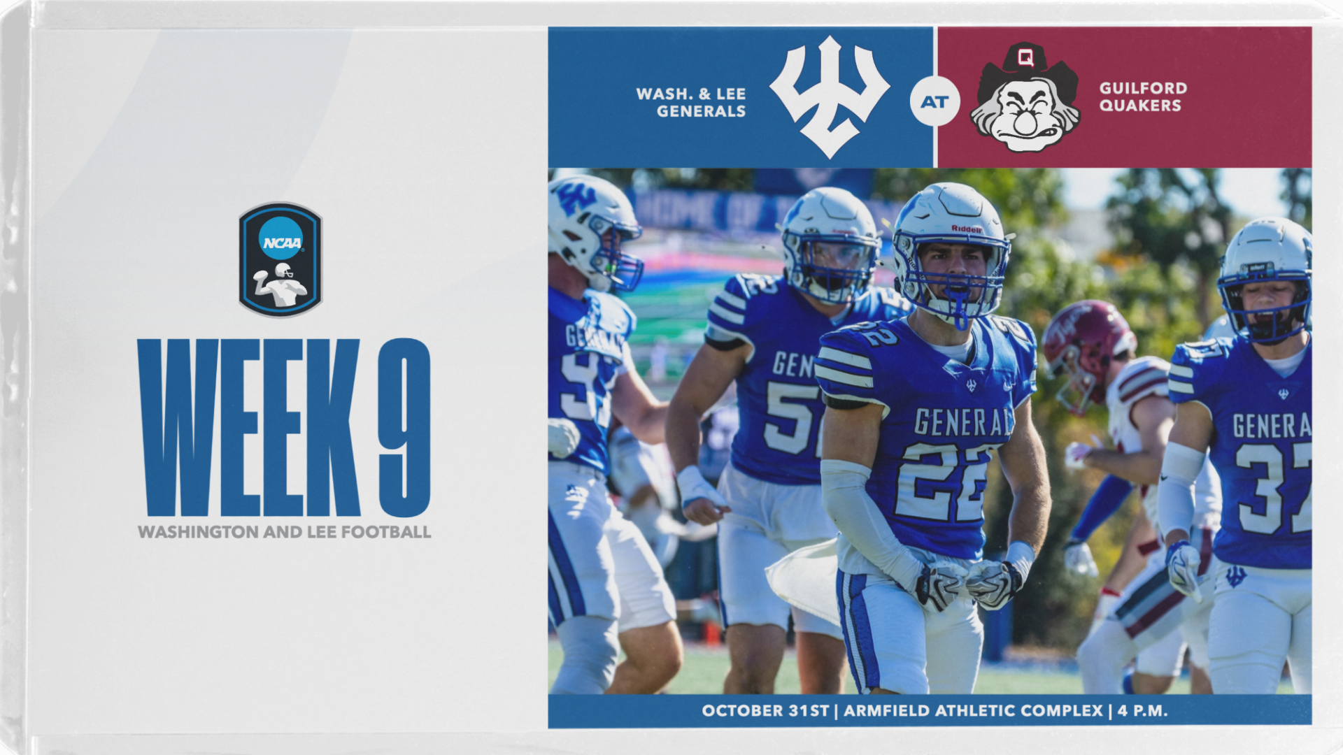 FB Week 9 Preview Graphic | Guilford