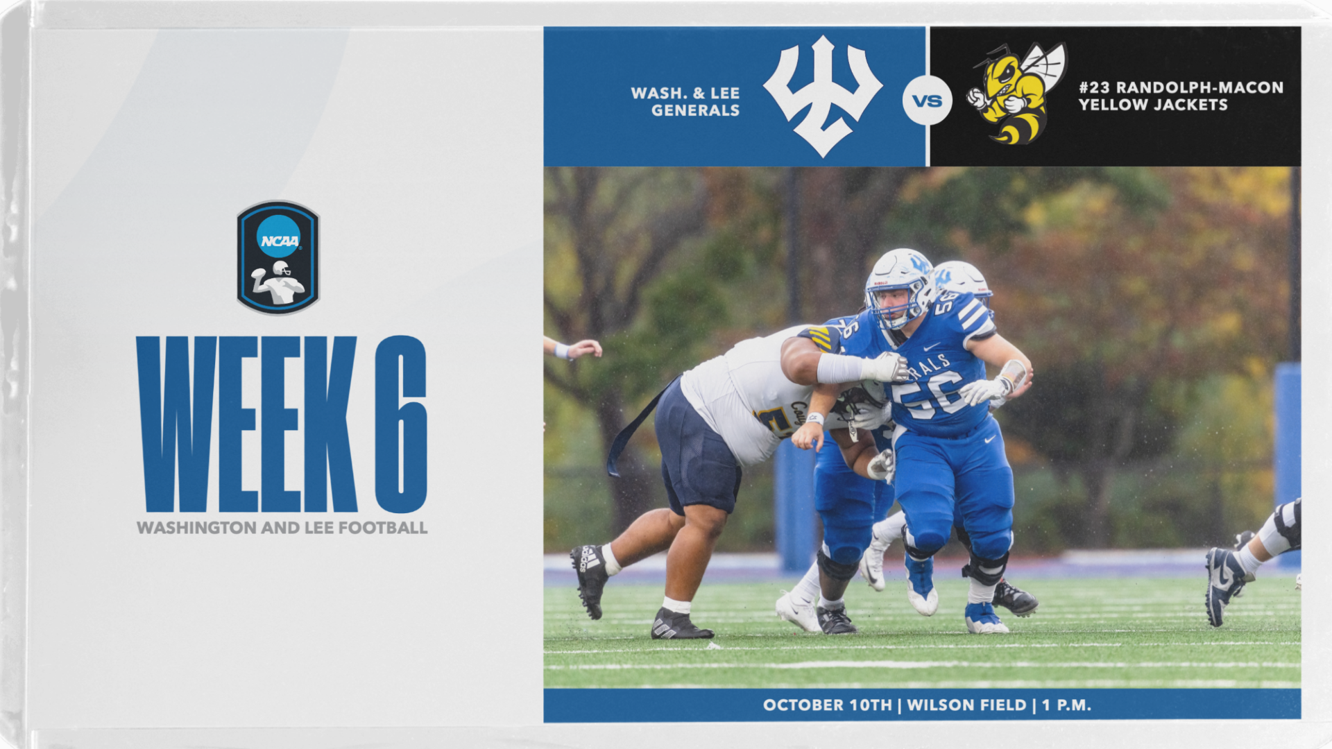 Football Week 6 Preview Graphic: #23/25 Randolph-Macon