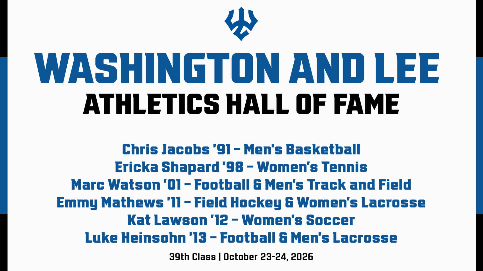 Hall of Fame Announcement - Updated 2026