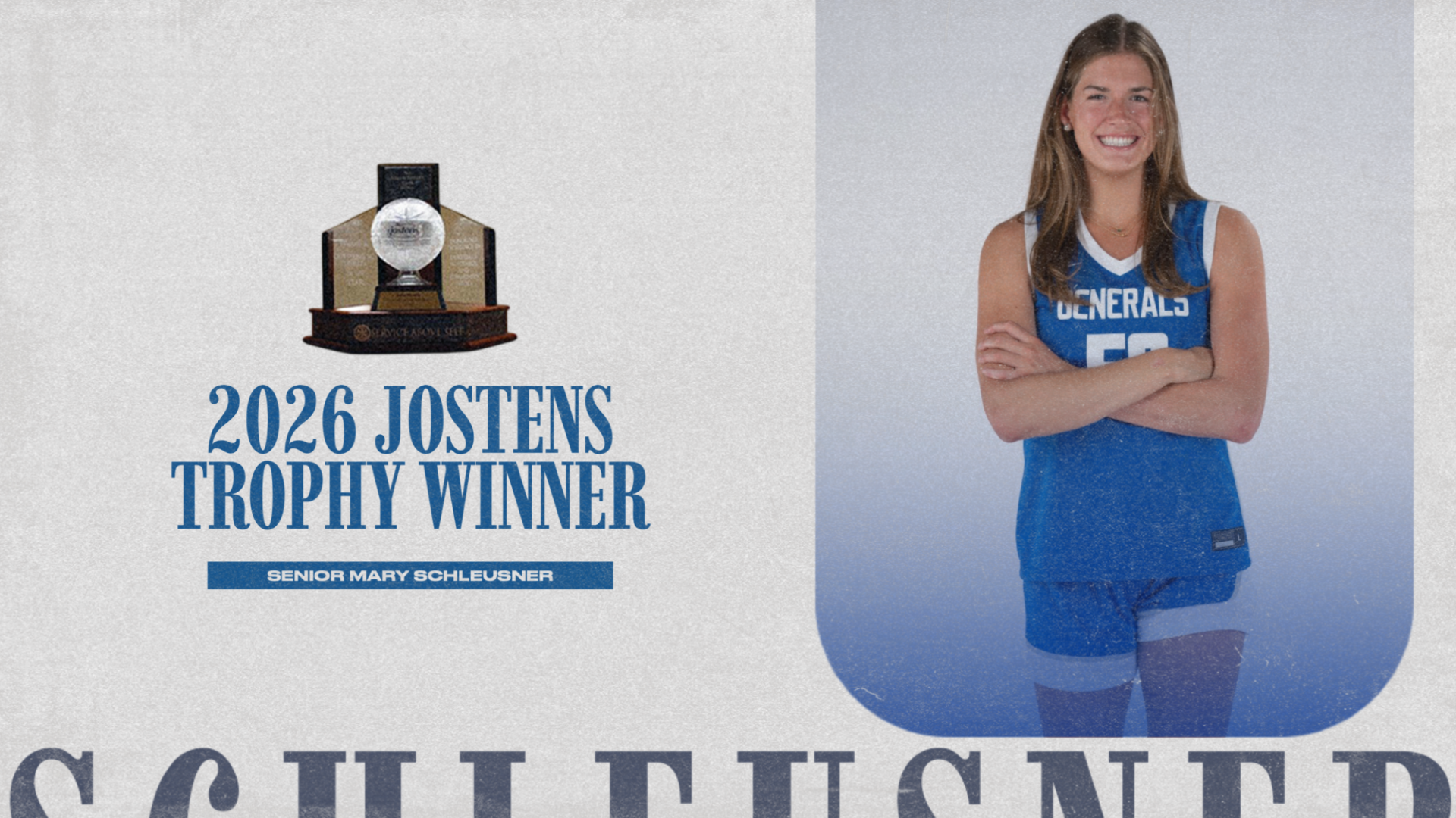 Mary Schleusner Jostens Trophy Story Graphic