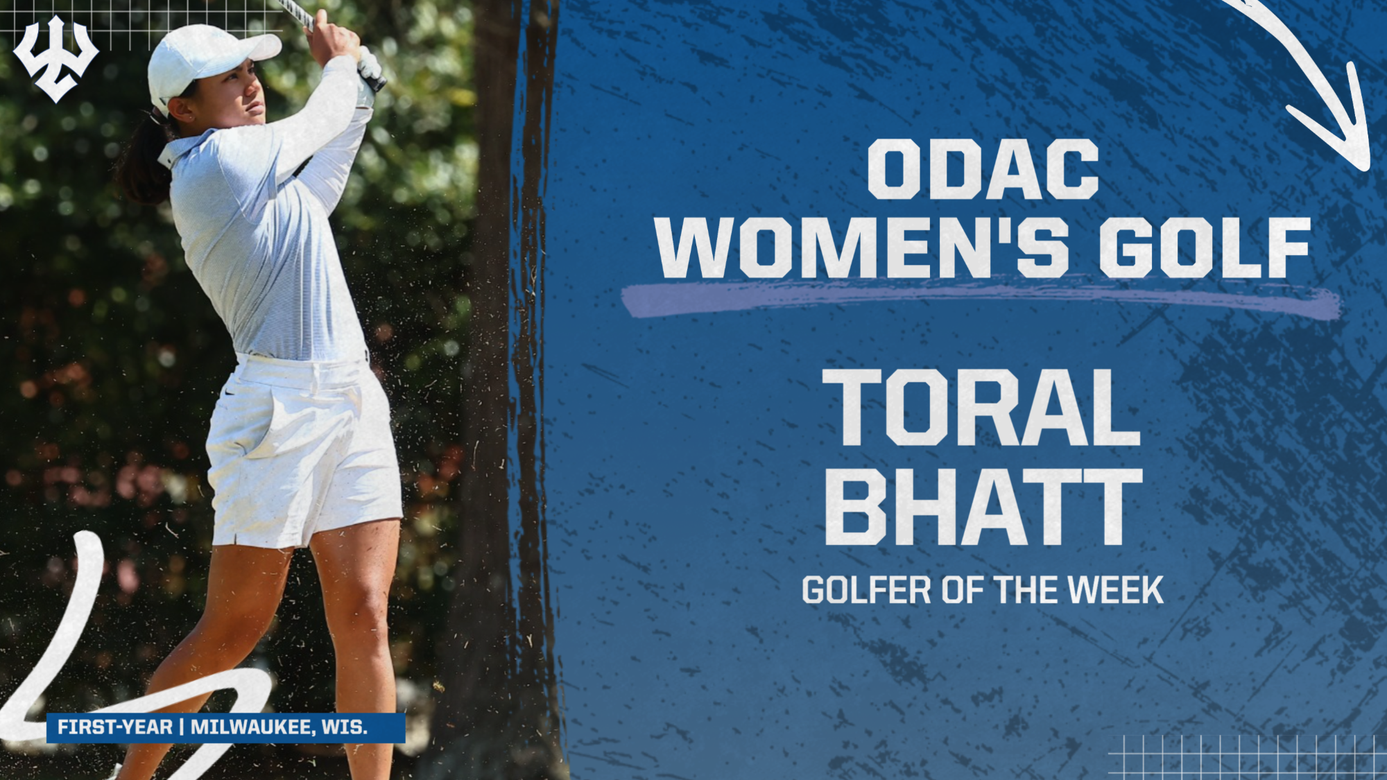 Toral Bhatt ODAC Women's Golfer of the Week - April 1