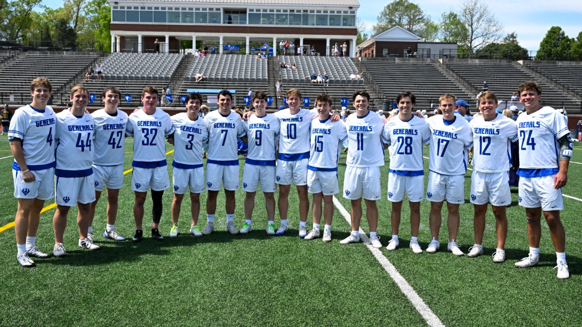 2026 W&L Men's Lacrosse seniors on Senior Day