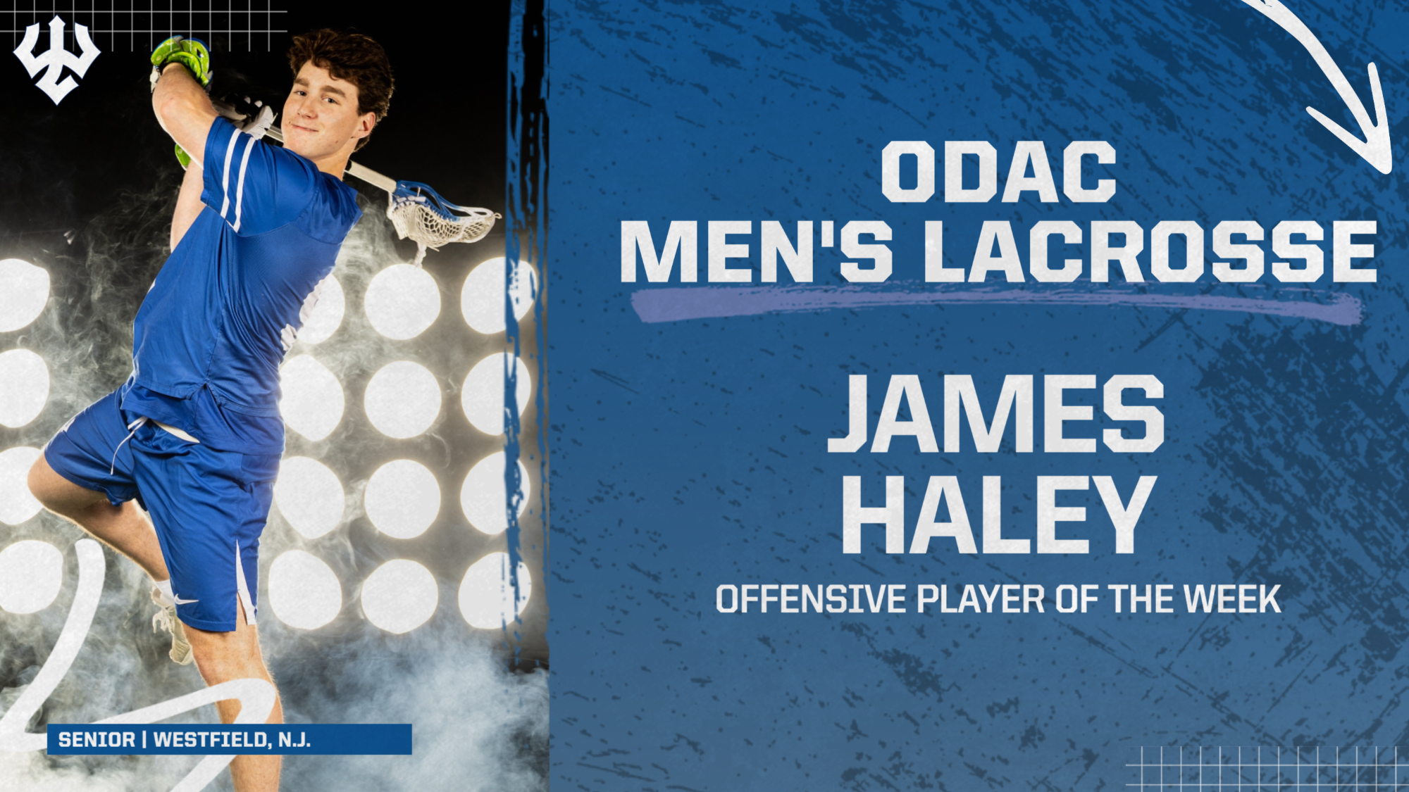 James Haley ODAC Men's Lacrosse Off. Player of the Week - Apr. 27