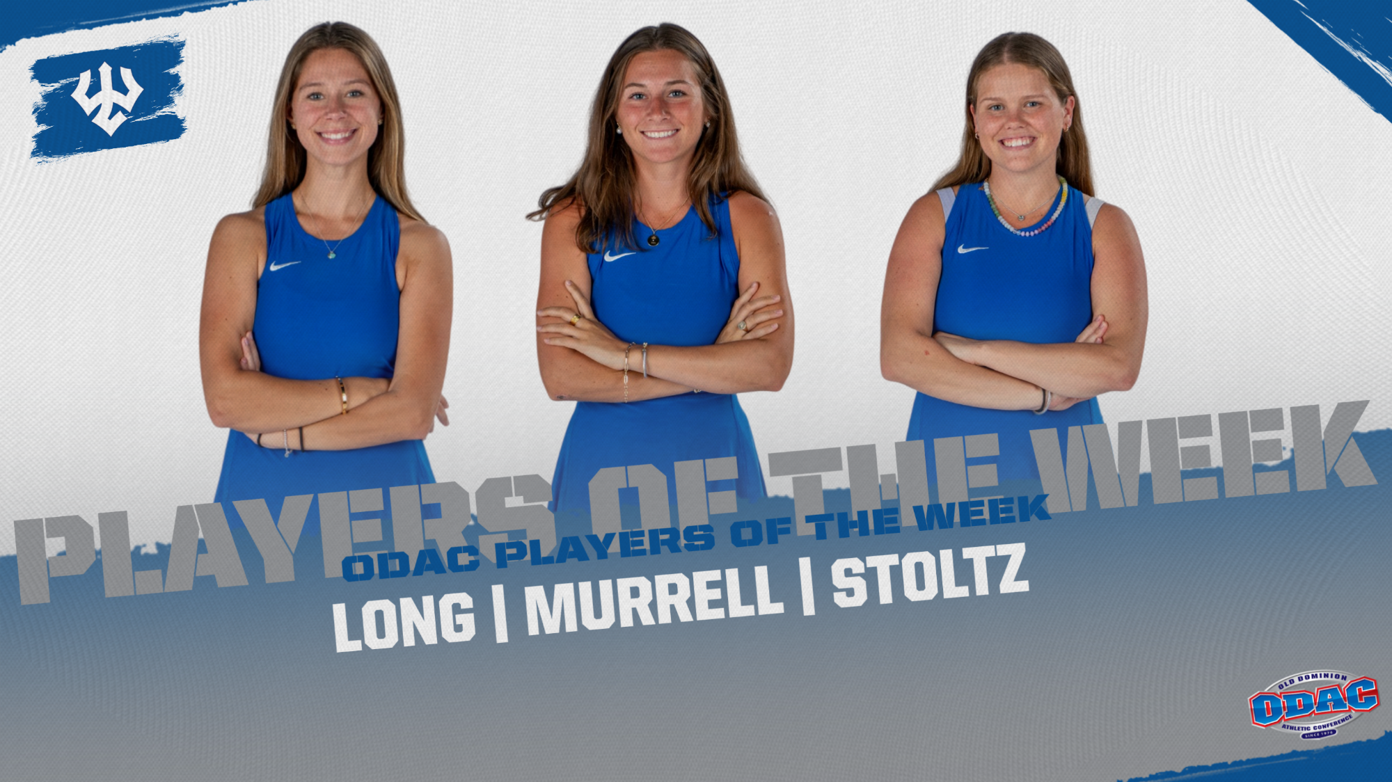 Lauren Long, Allie Murrell, Haley Stoltz ODAC Players of the Week - Apr. 27