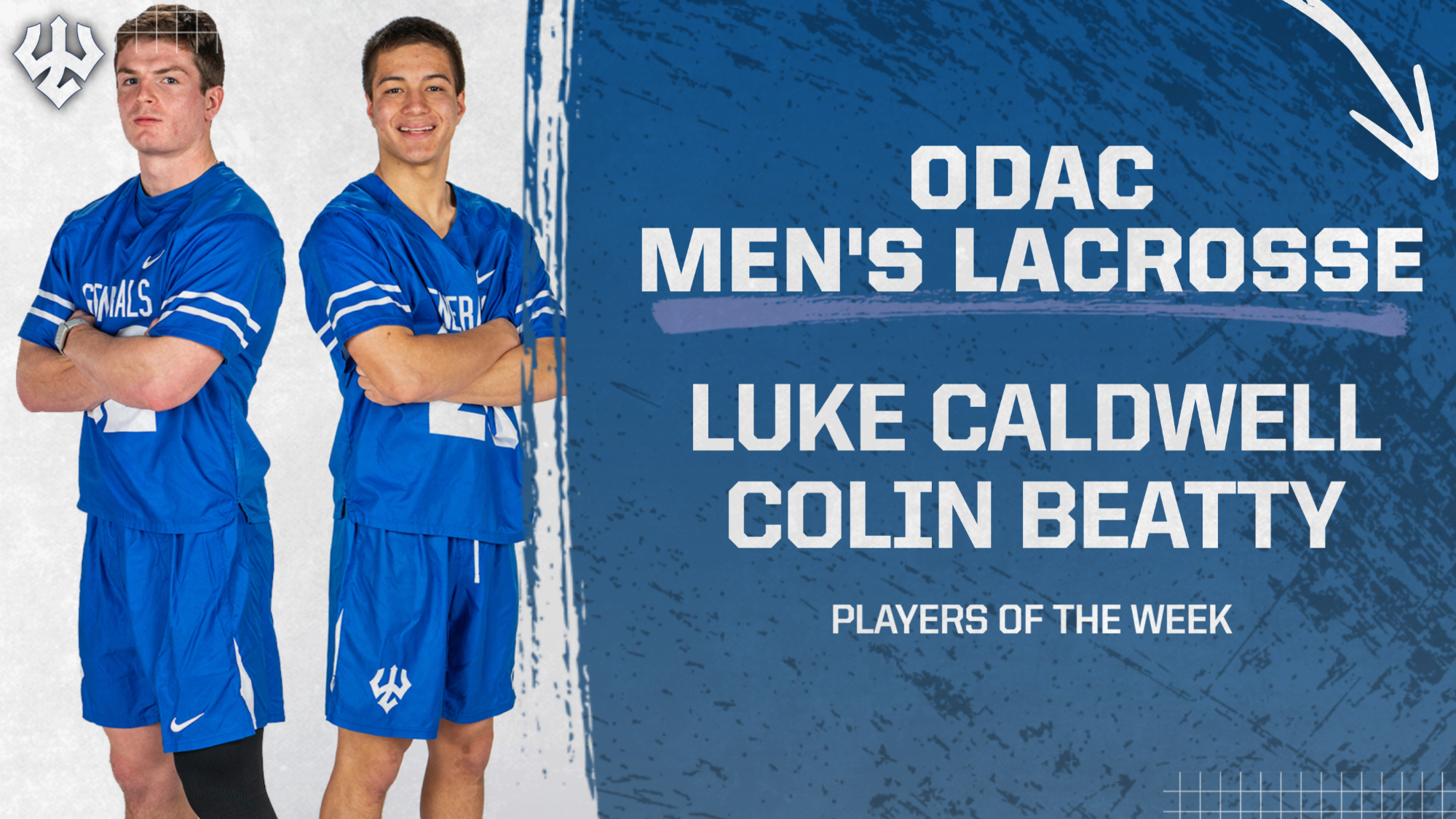 Colin Beatty, Luke Caldwell ODAC Men's Lacrosse Players of the Week - April 6