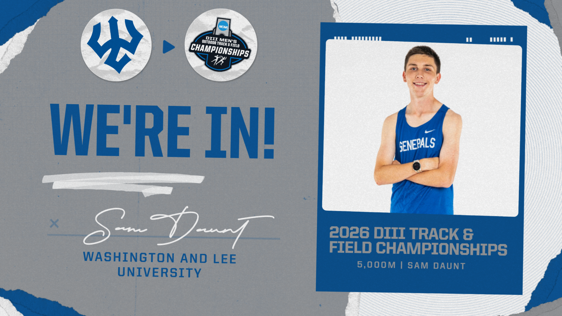 Sam Daunt Outdoor NCAAs Bid