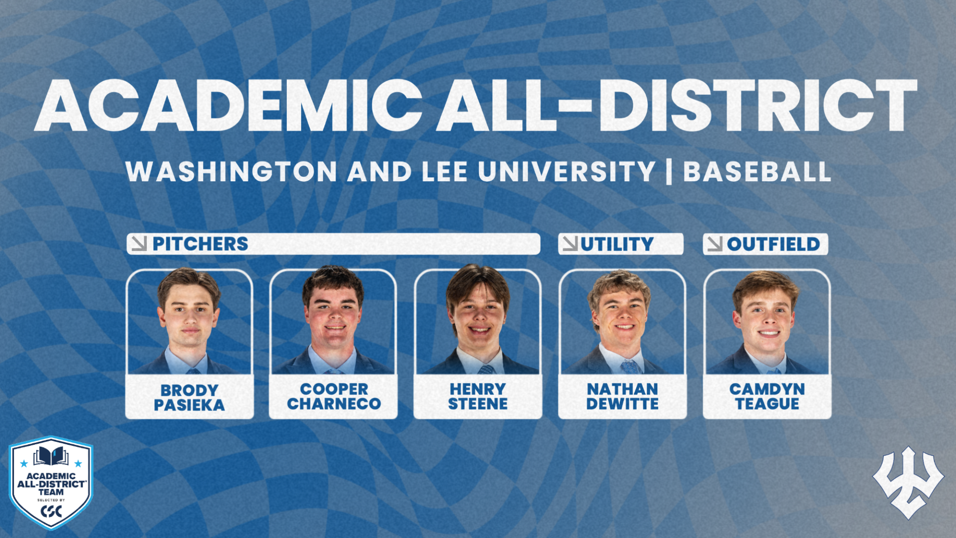 2026 CSC Academic All-District Baseball Graphic