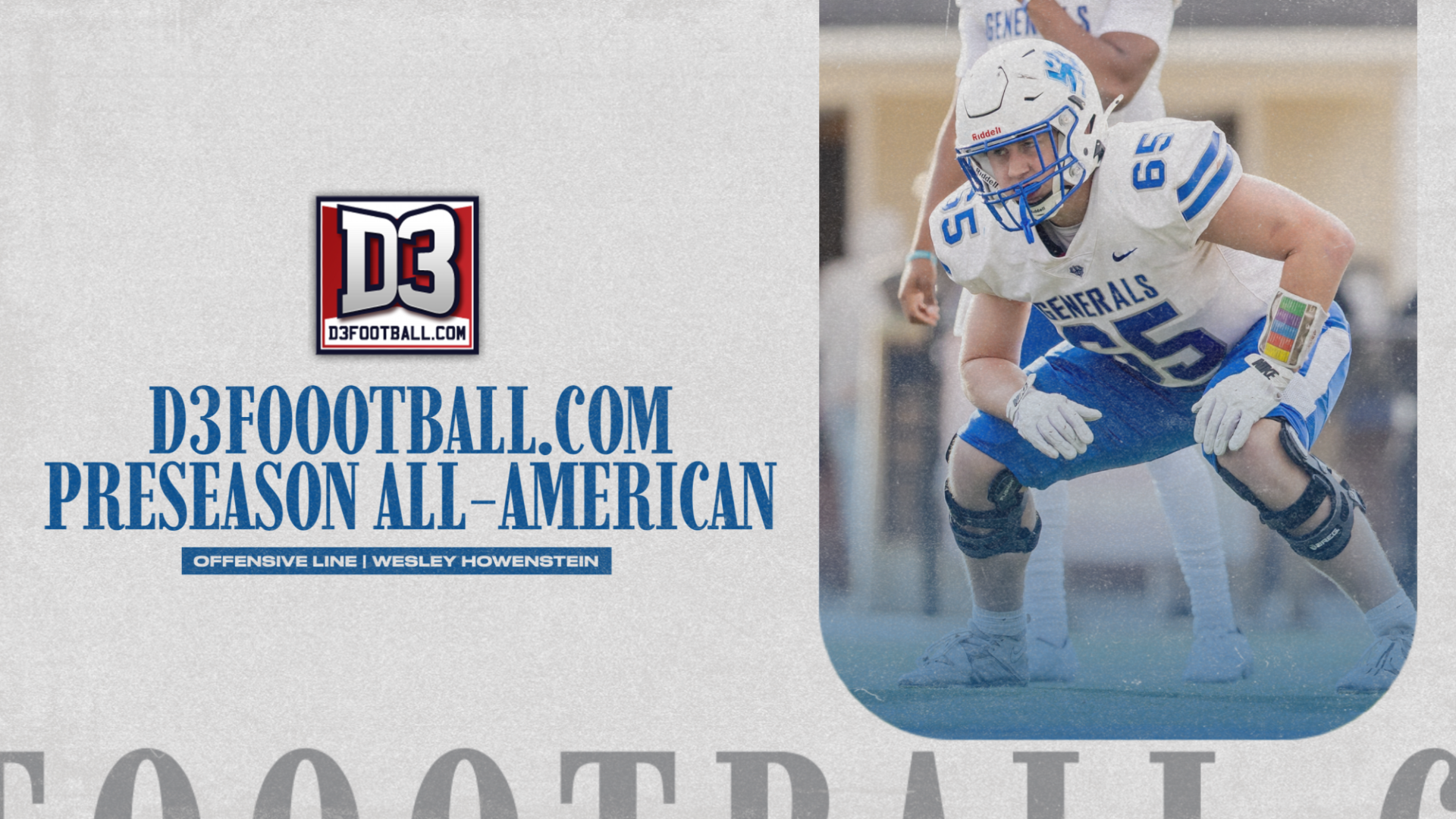 Wesley Howenstein D3football.com Preseason All-America Graphic