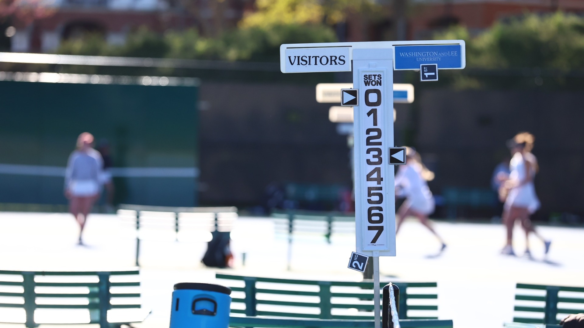 Scorecard at women's tennis match