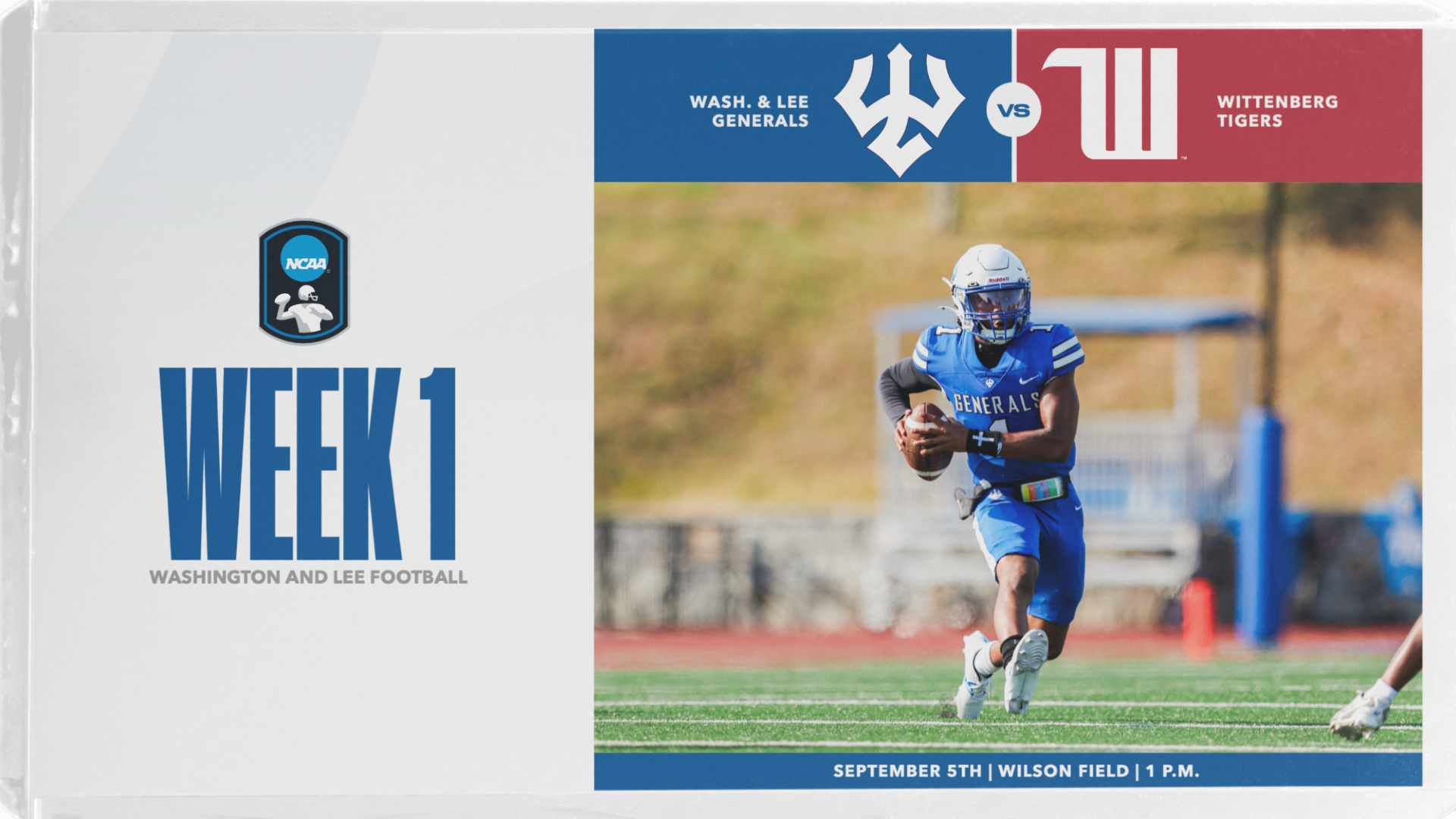 2026 Football Week 1 Preview Graphic: Wittenberg
