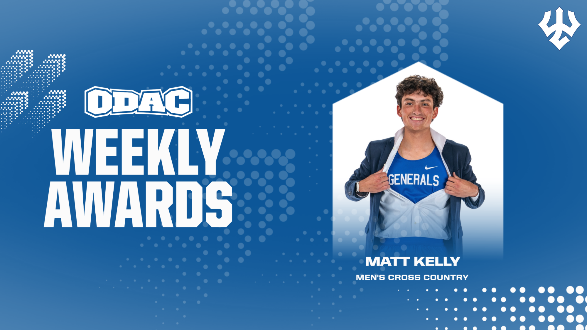 Matt Kelly - Sept. 22 - ODAC Athlete of the Week (MXC - 2026)