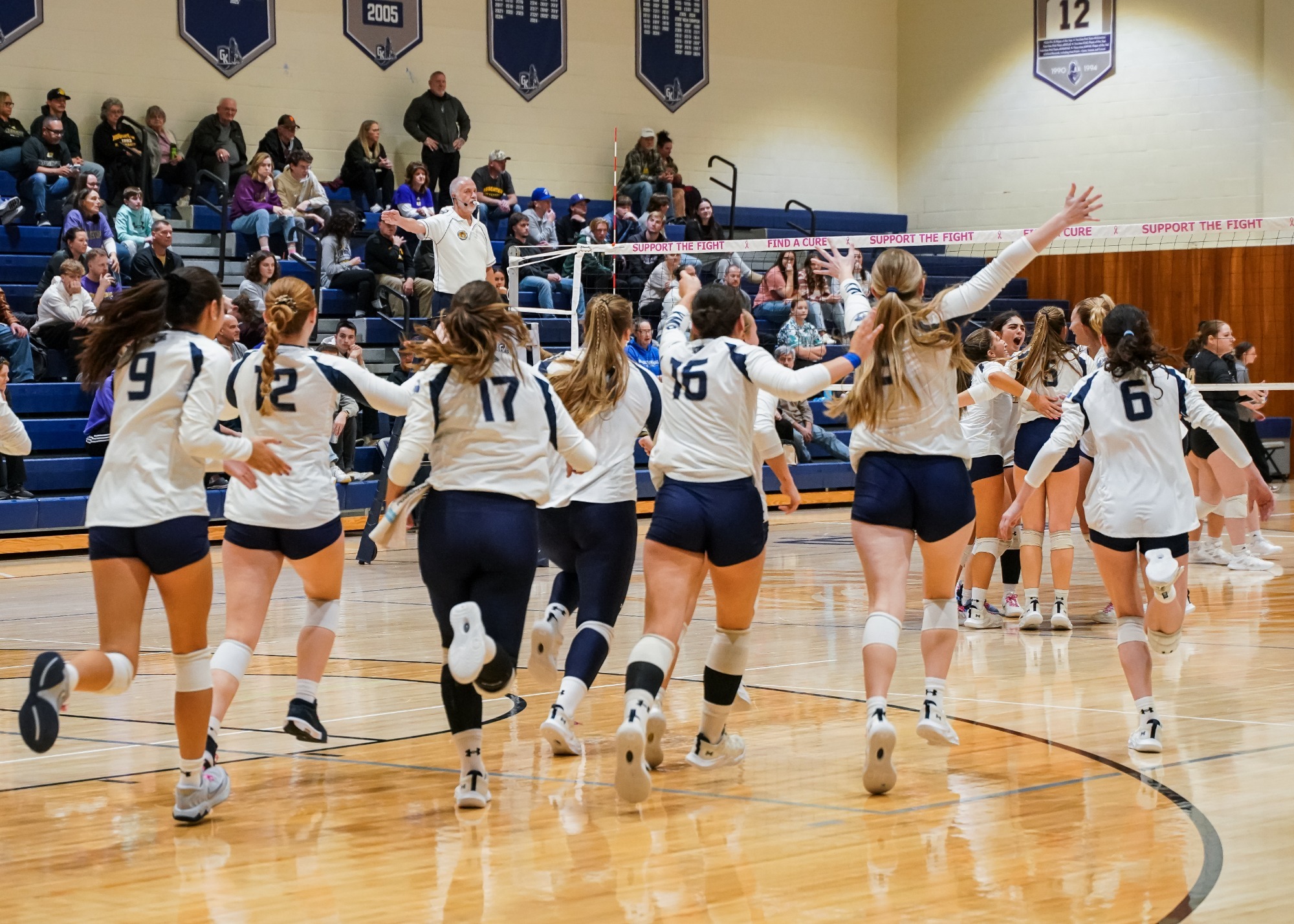 Women's Volleyball Quarterfinal Win Celebration
