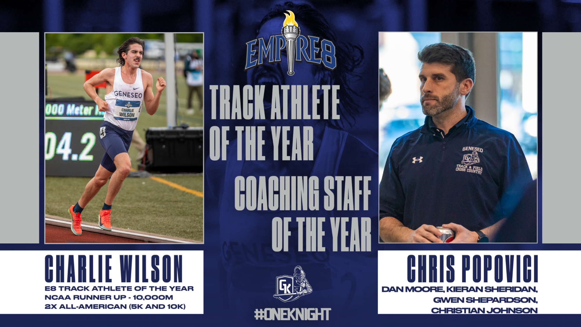 Charlie Wilson Track Athlete of the Year, Chris Popovici Coaching Staff of the Year