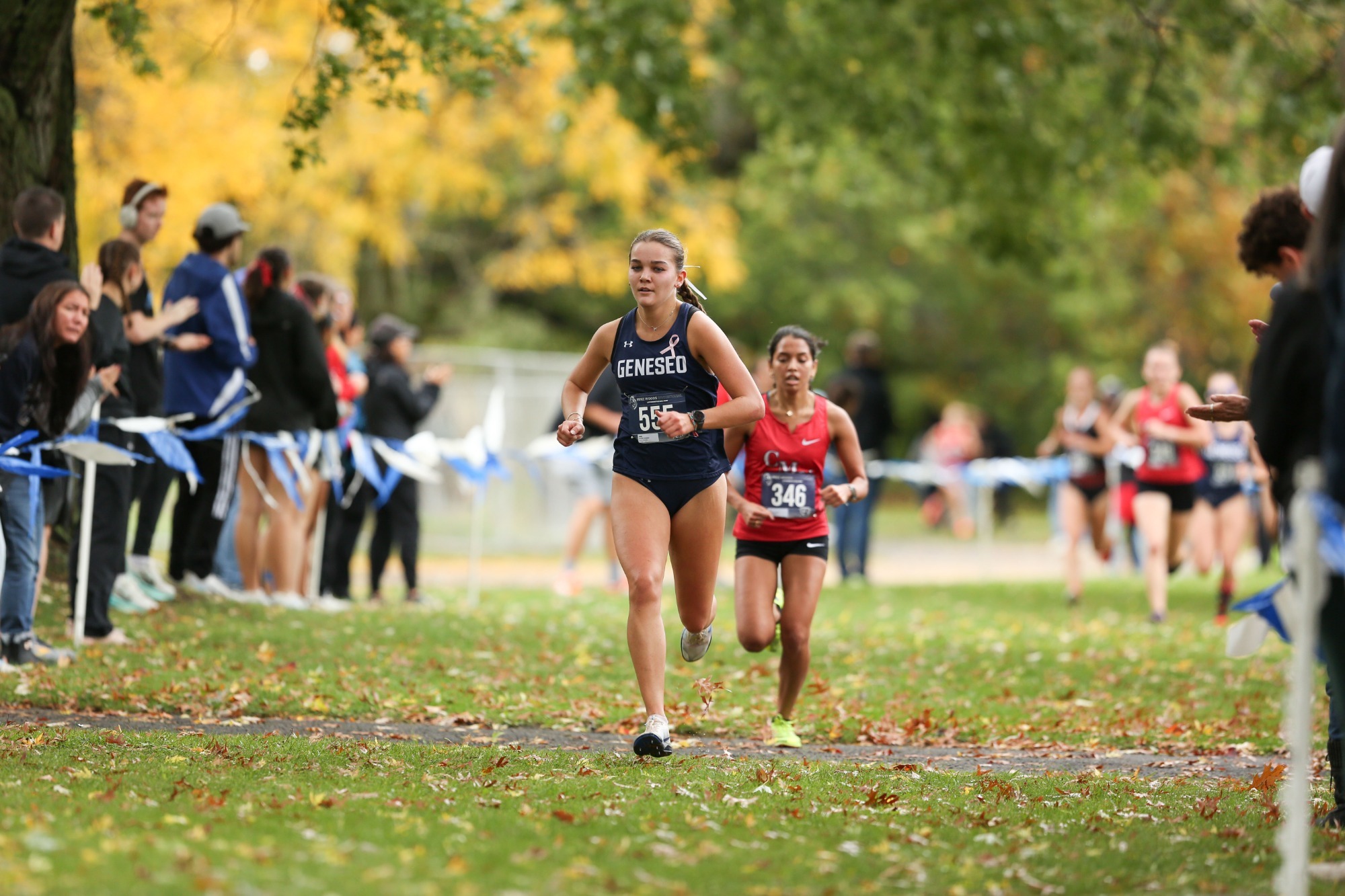 Greylynn Guyer finishing the Mike Woods Invite
