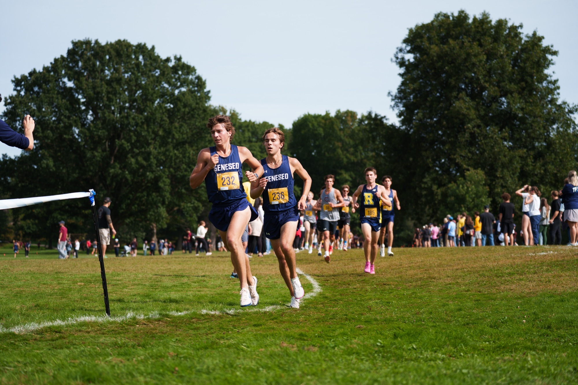 Men's Cross Country Verbosky and Schnittman running