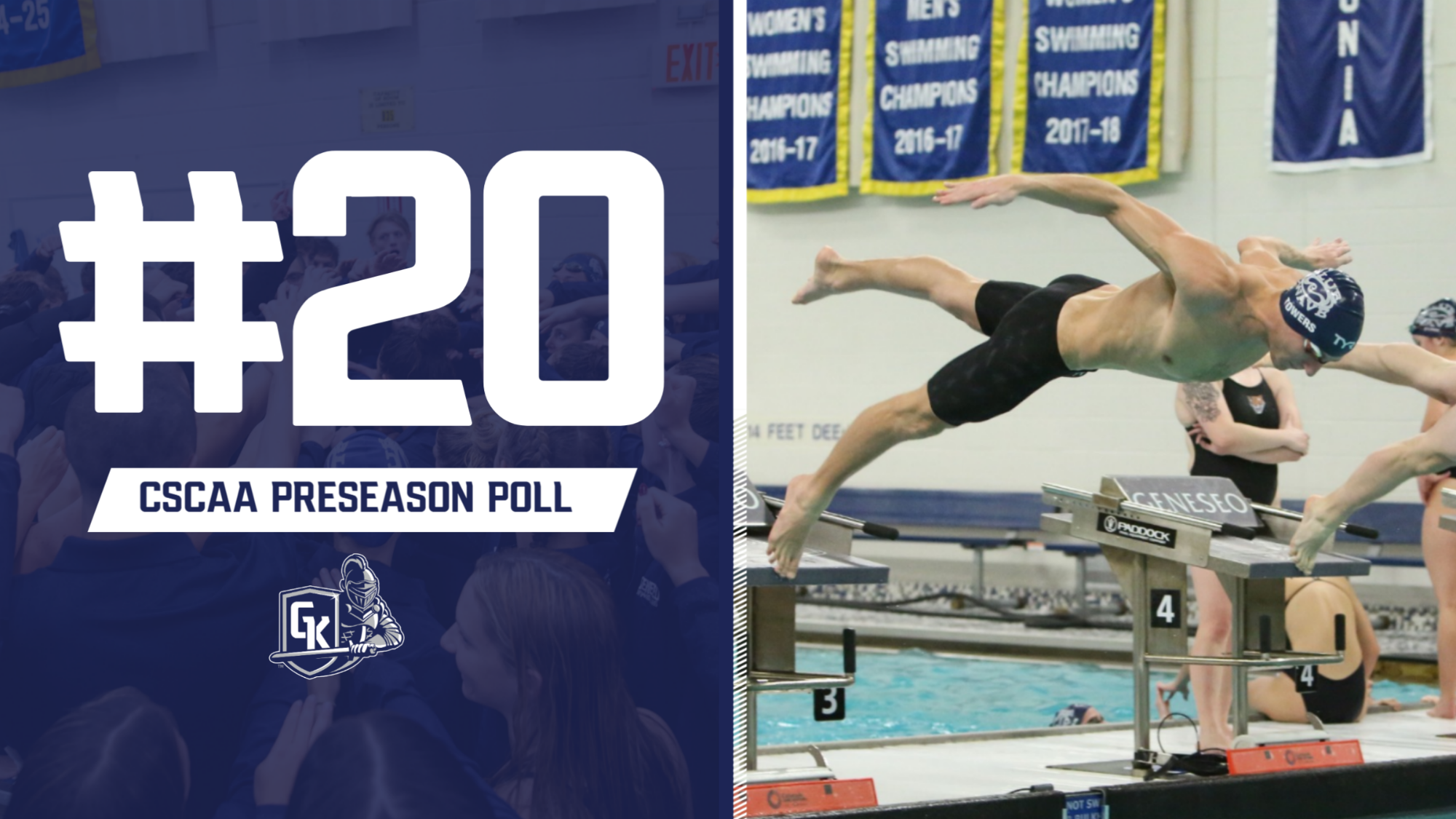 Men's Swim and Dive Ranked 20th in CSCAA Preseason Poll