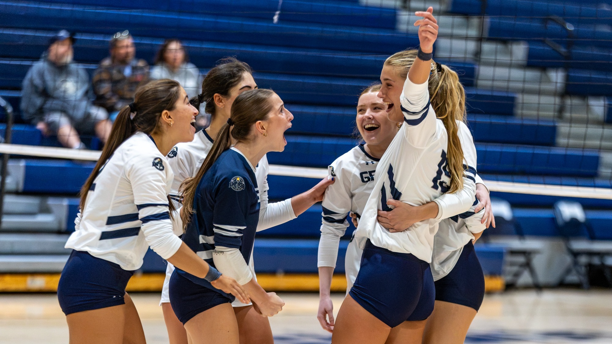 Women's Volleyball Celebrating