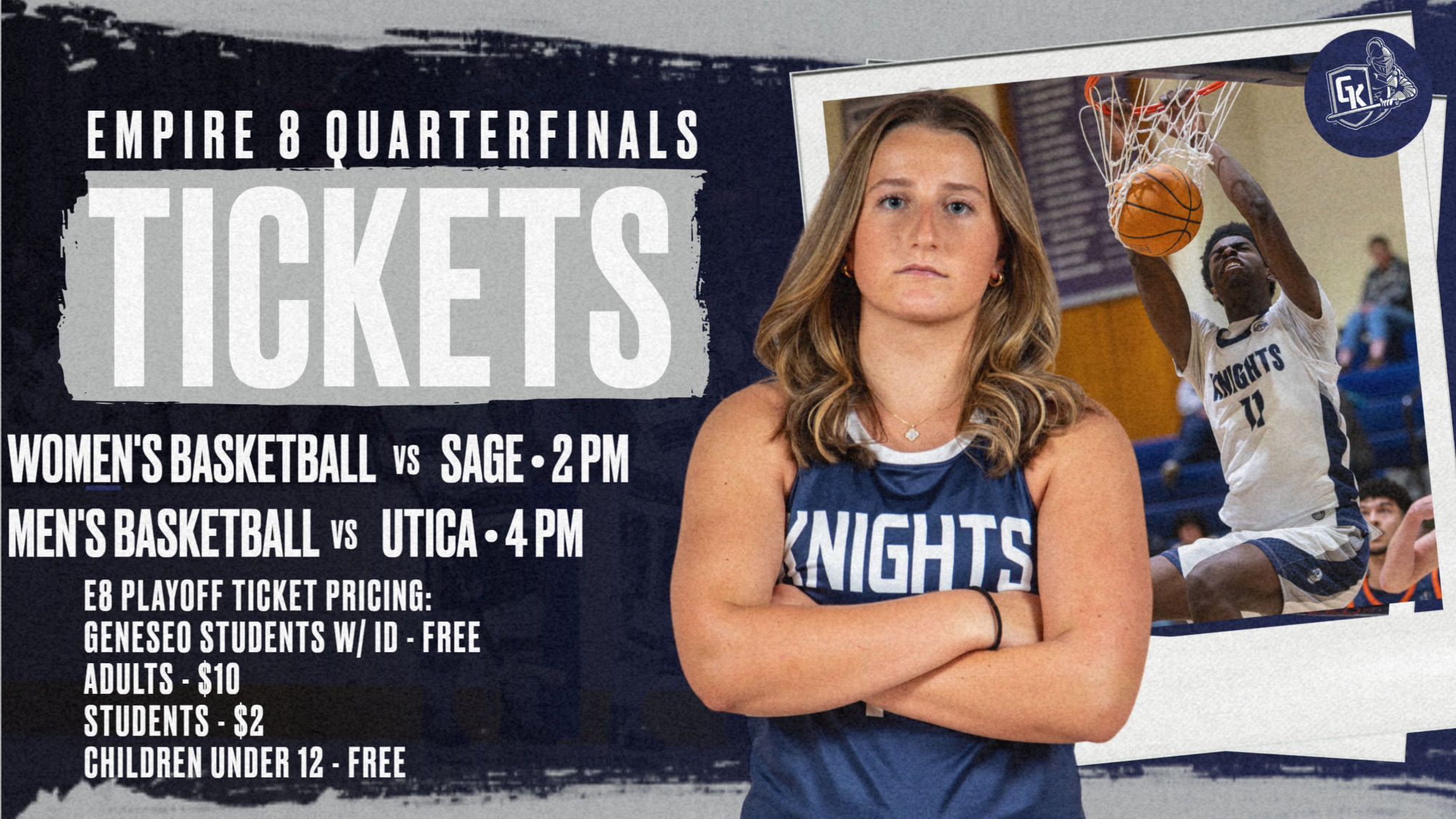 Men's and Women's Basketball Empire 8 Playoff Ticket Information