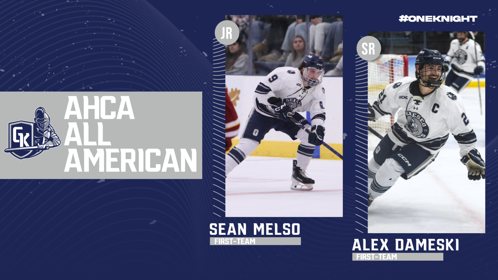Sean Melso and Alex Dameski First Team All American graphic