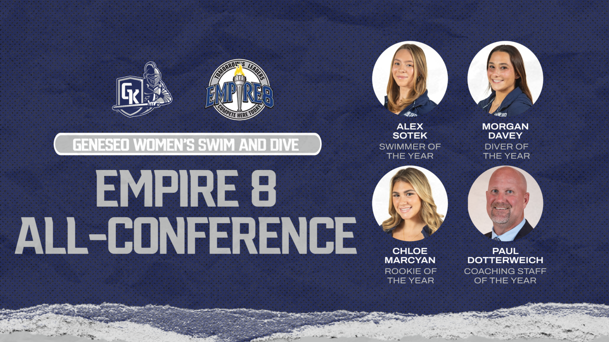 Empire 8 Women's Swim and Dive All -Conference AWards for SUNY Geneseo