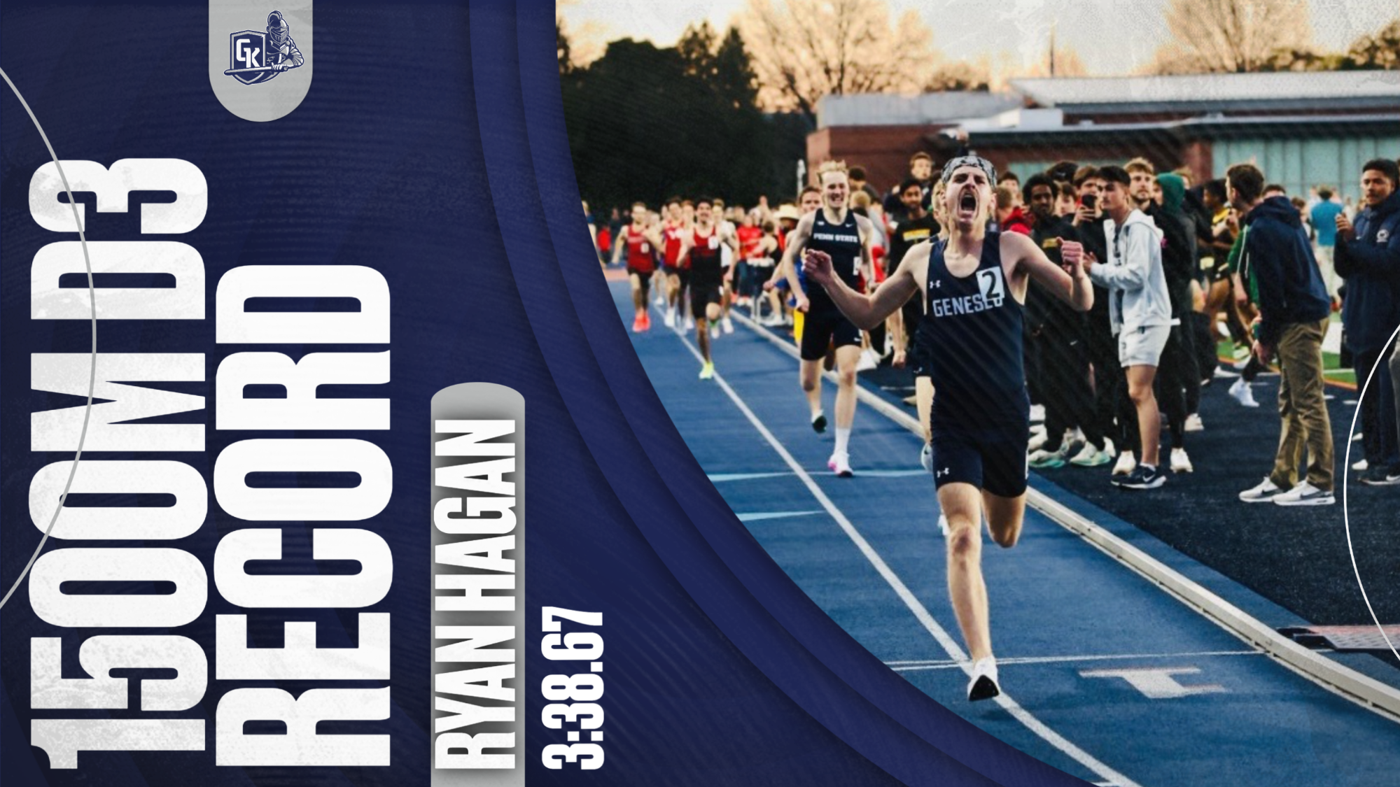Ryan Hagan D3 Record in the 1500m at 3:38.67