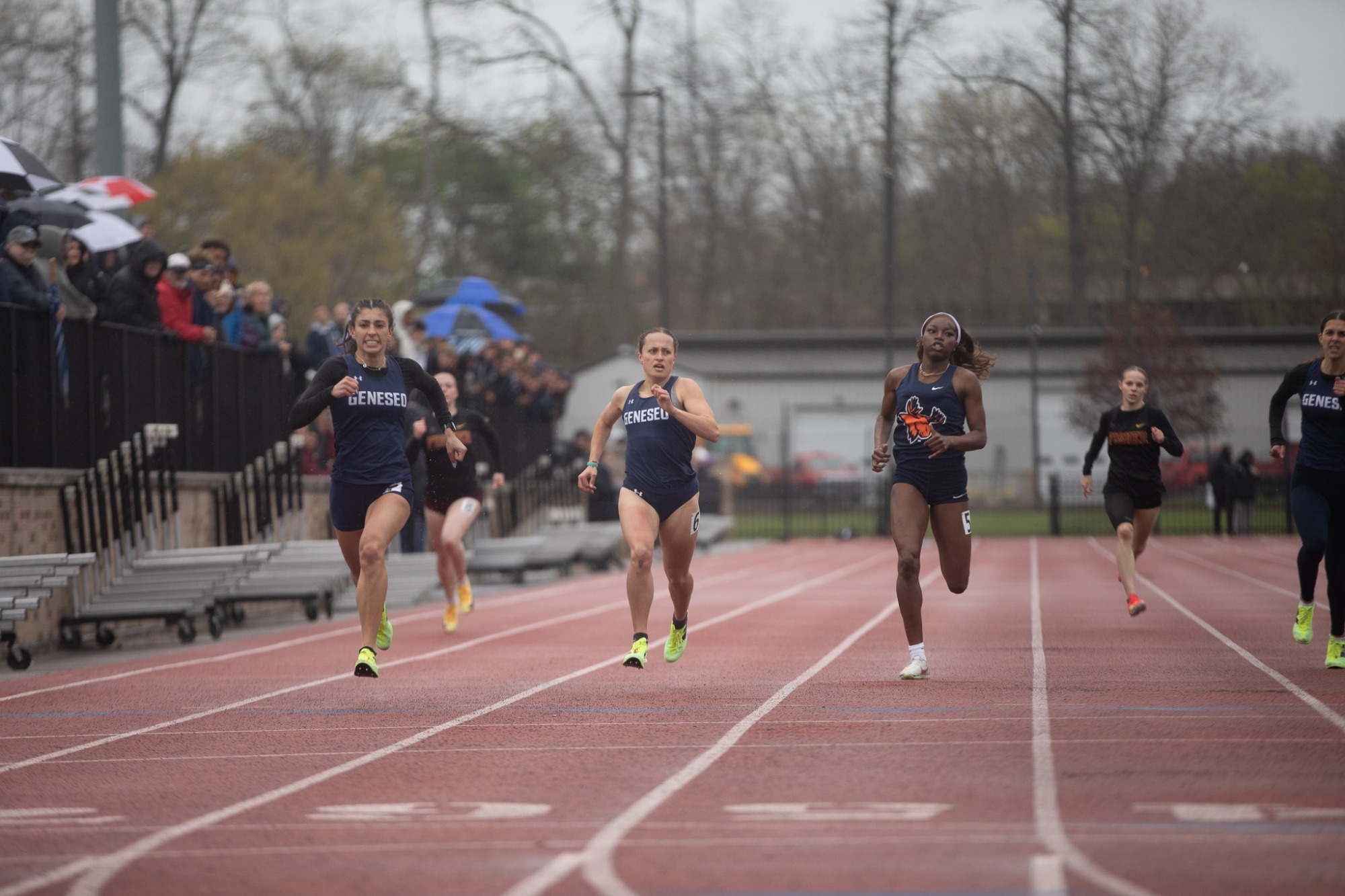 Nicole Gretzinger and Sierra Doody racing towards the finsih