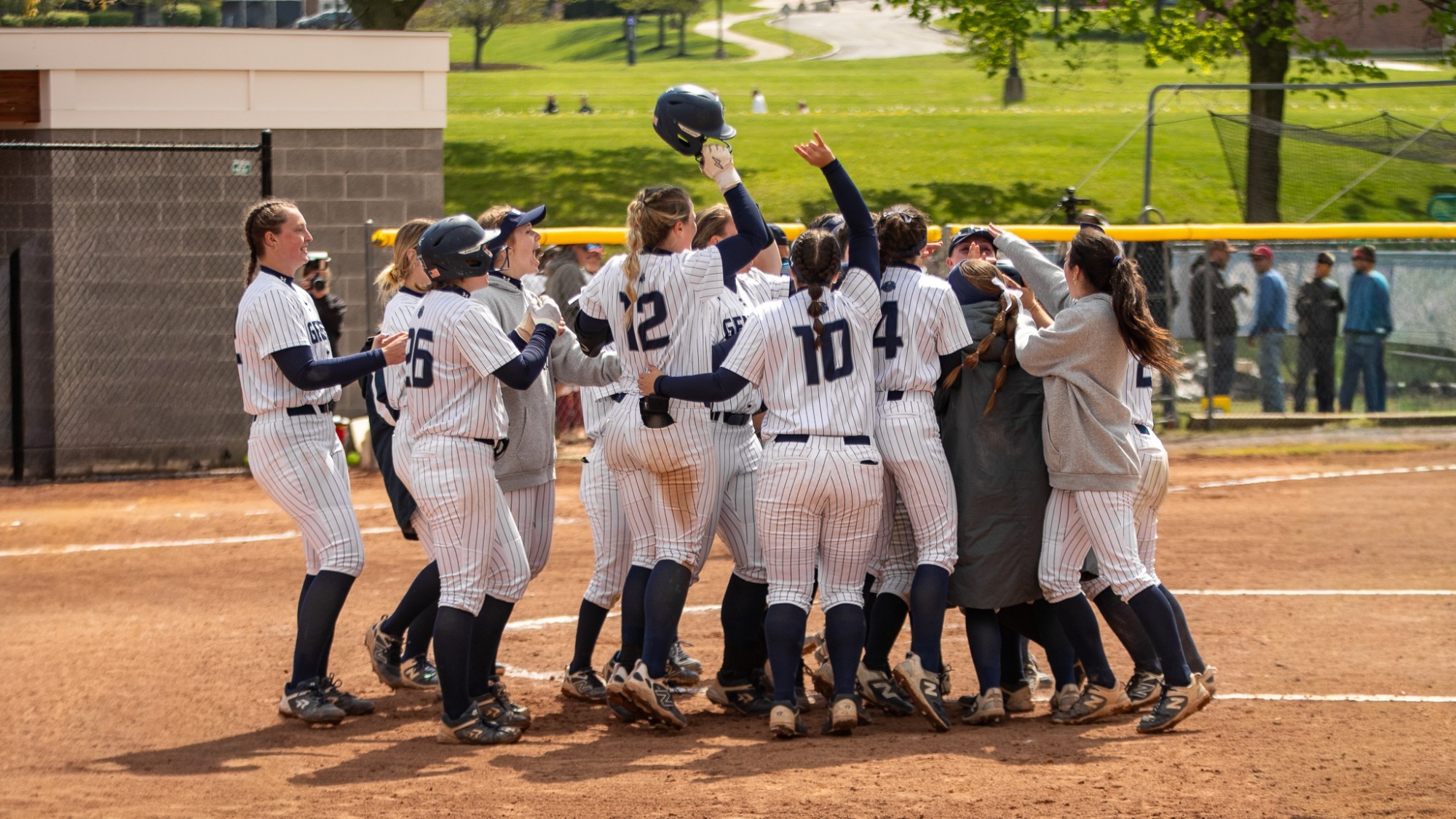 Geneseo Celebrating Walk-Off Win in Round 1
