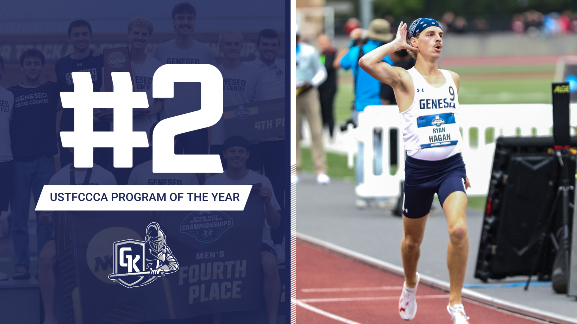 USTFCCCA Program of the Year Number 2 Ranking Graphic for Men's Track and Field
