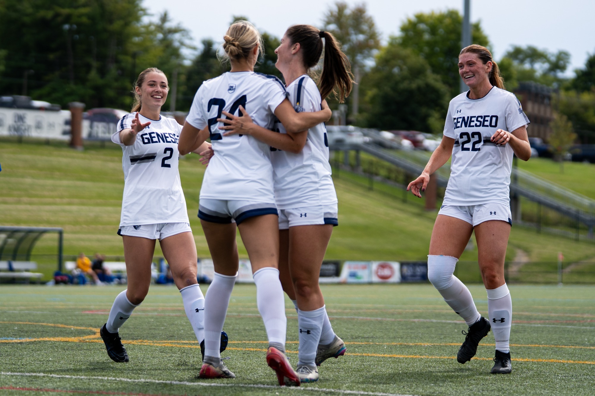 Women's Soccer Celebrates Goal
