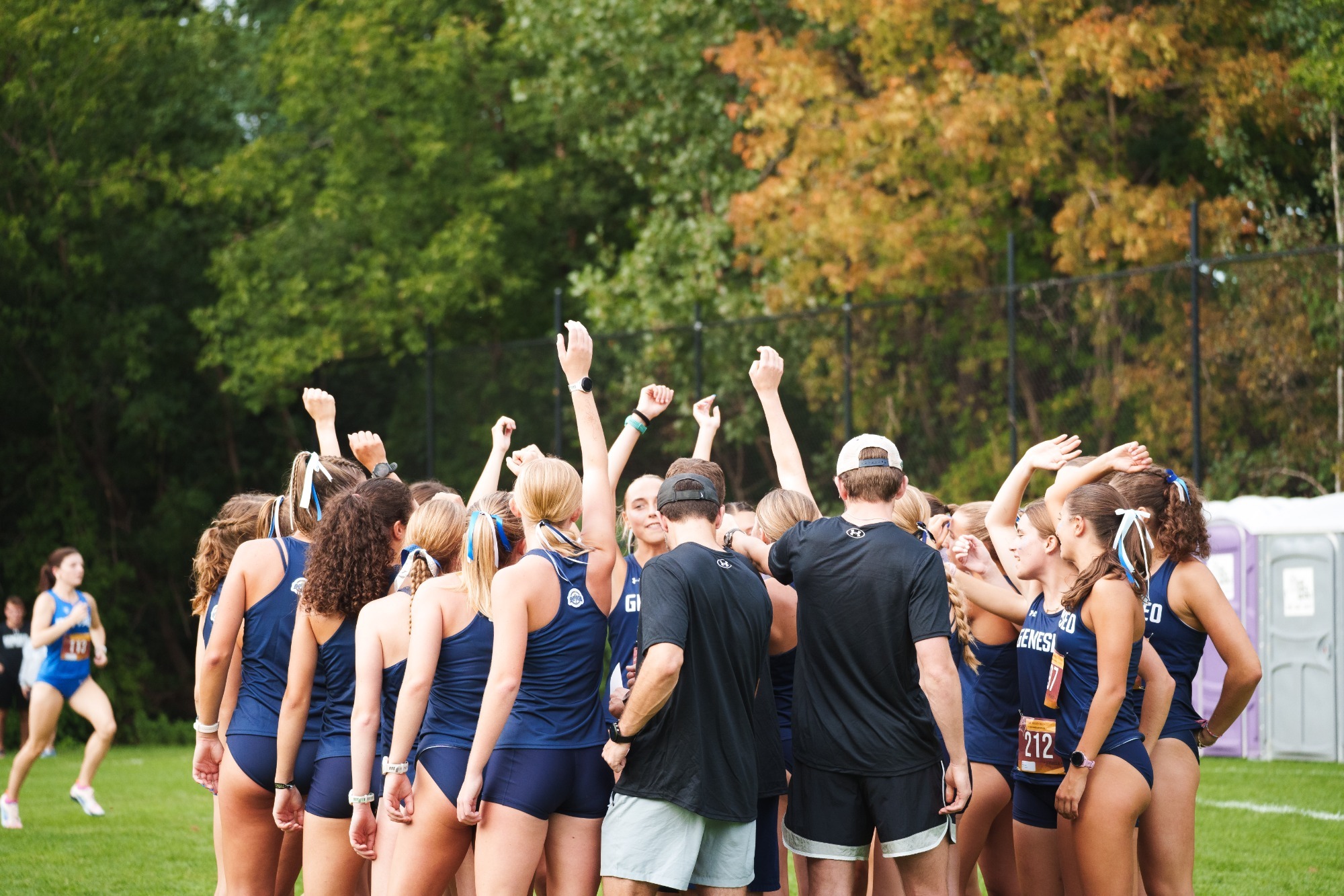 Women's Cross Country Team Huddle