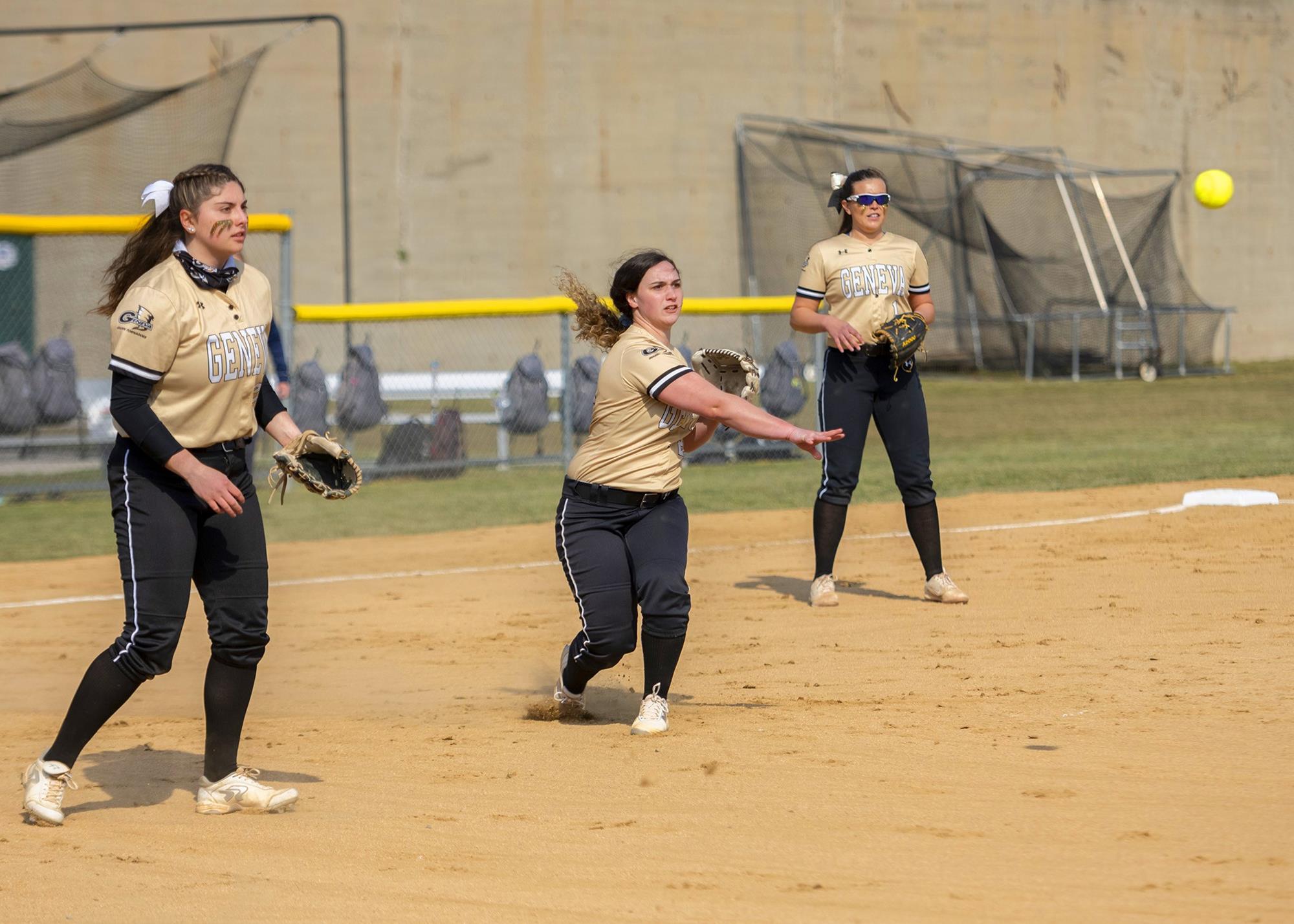 Geneva Softball Settles for Split at Grove City Geneva College Athletics