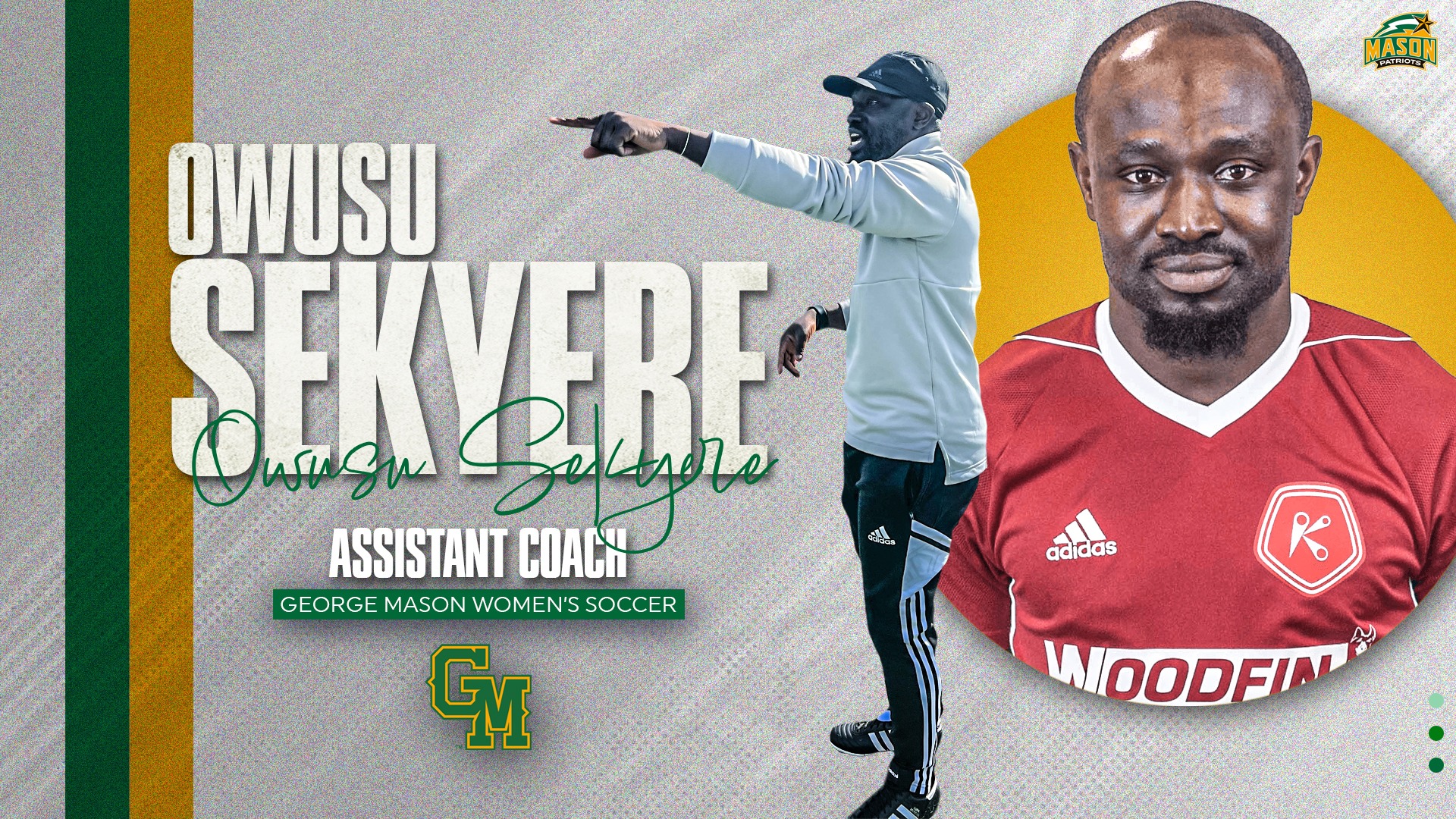 Mason Names Owusu Sekyere Women's Soccer Assistant Coach Mason