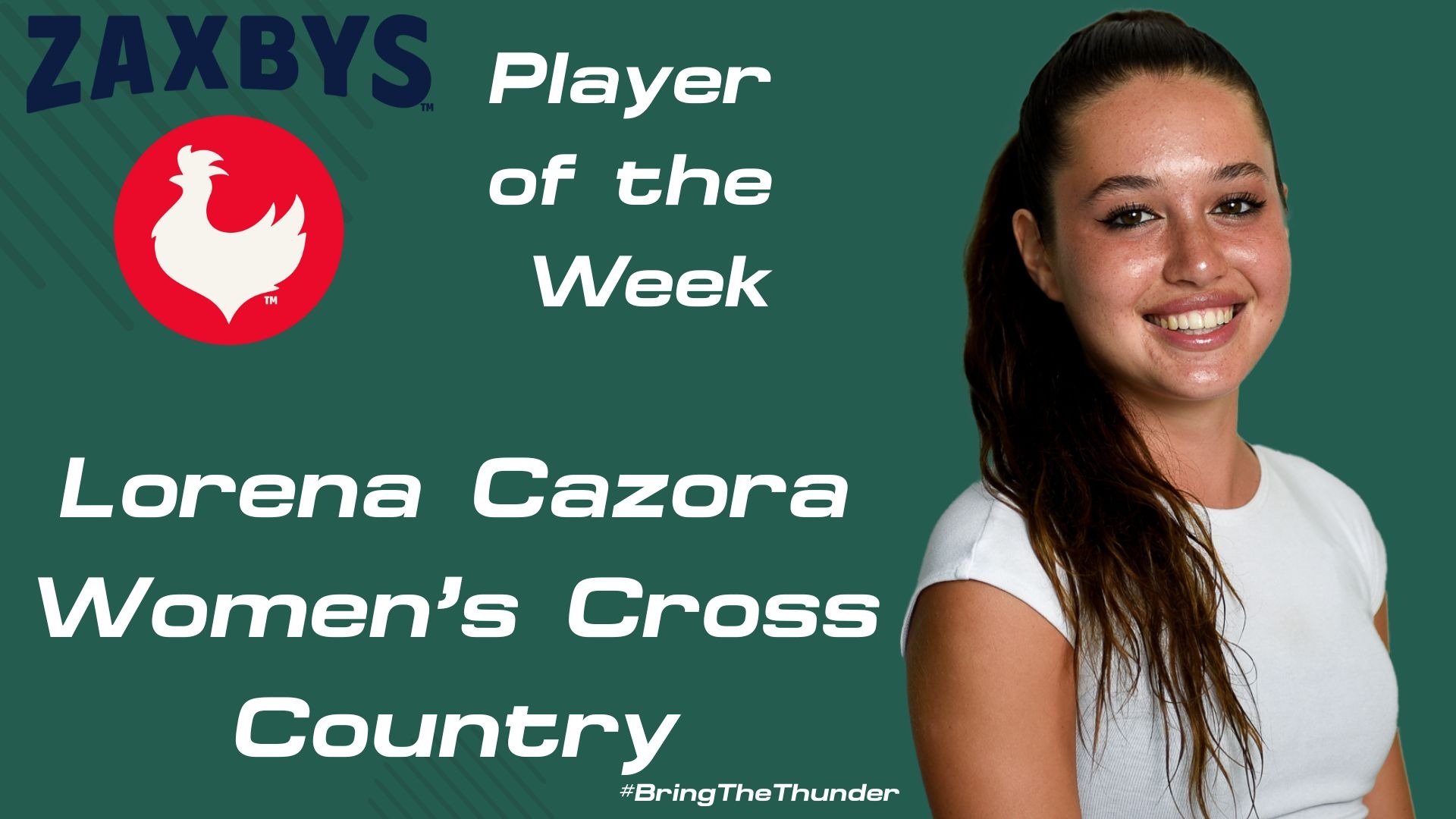 Zaxbys Player of the Week Lorena Cazora