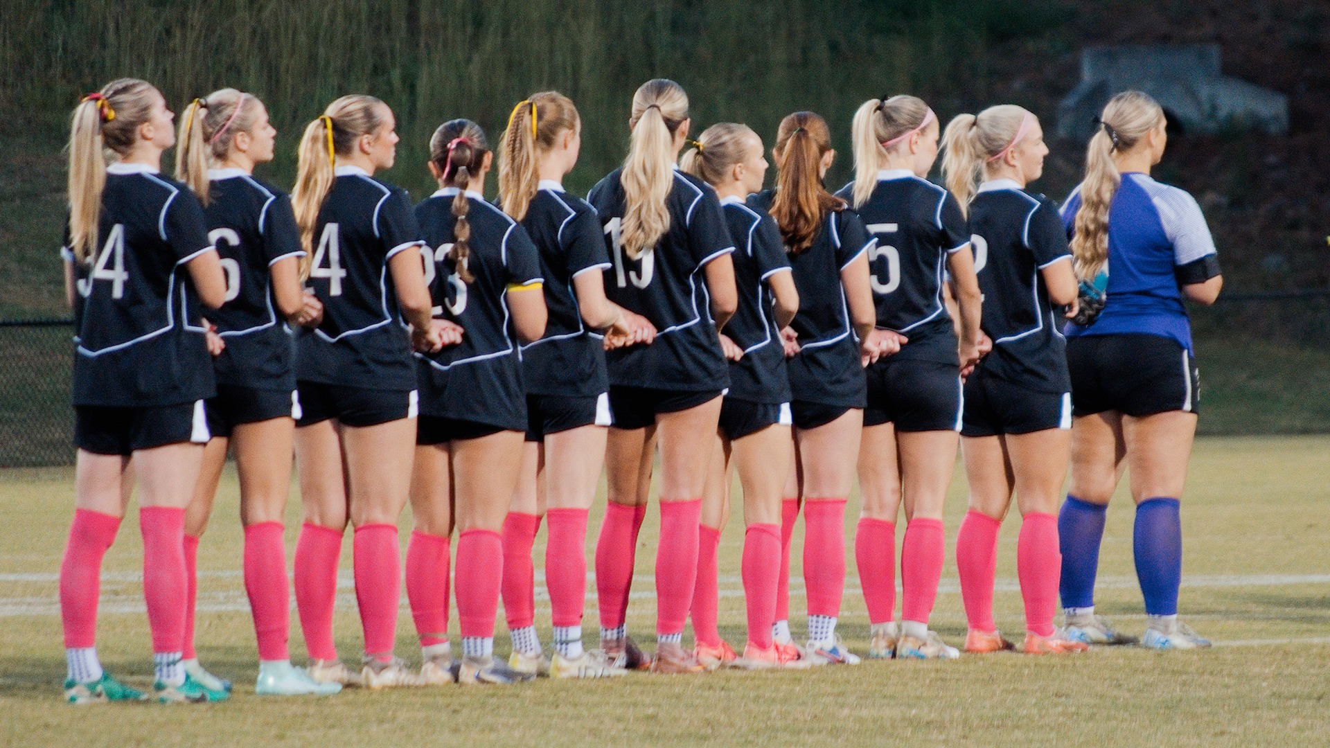 GCSU starters stand for national anthem