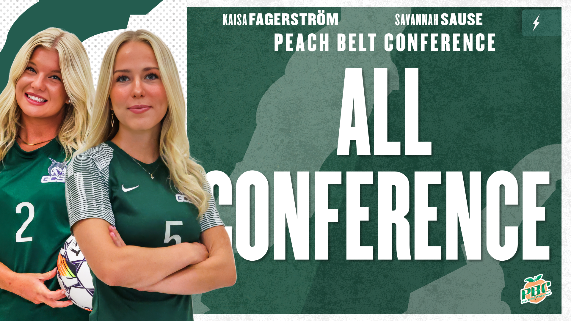 2026 All-Peach Belt Conference selections - Savannah Sause, Kaisa Fagerstrom