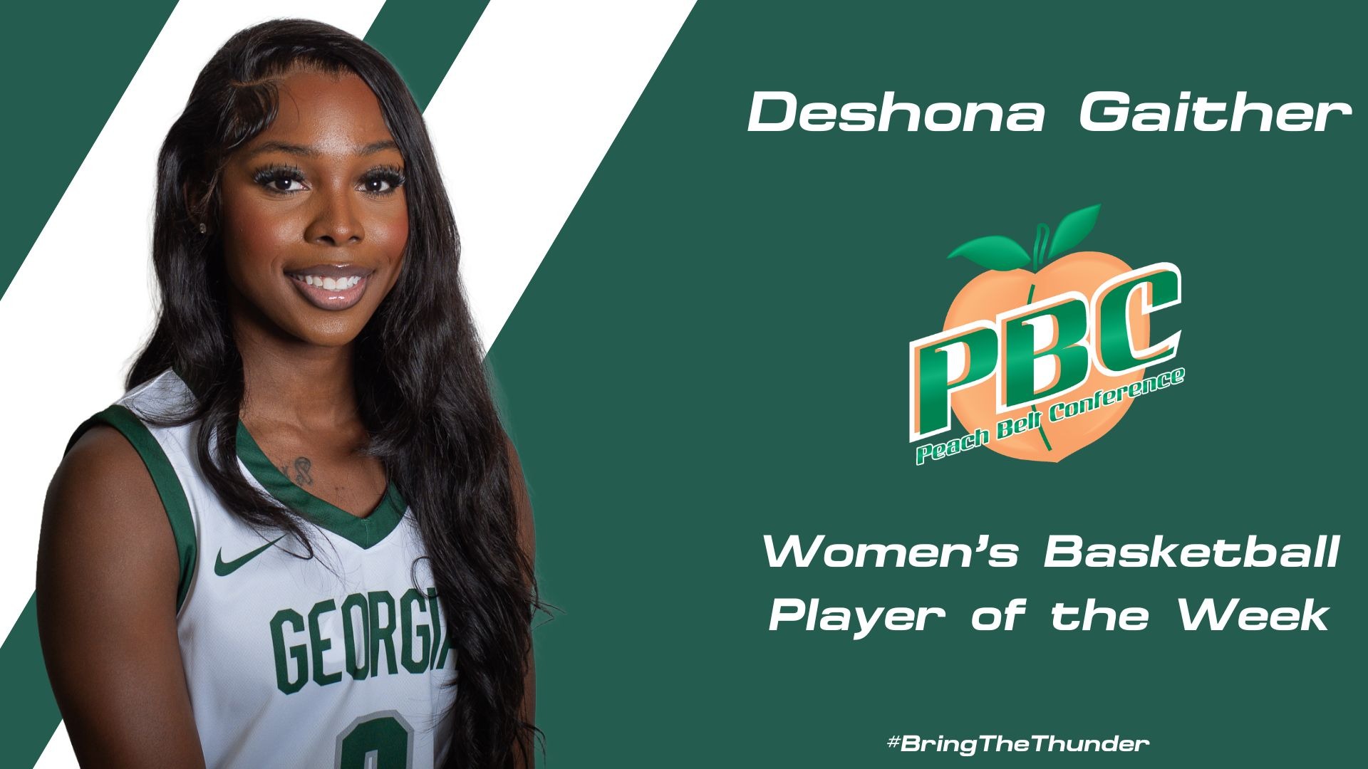 Peach Belt Conference Women's Basketball Player of the Week Deshona Gaither