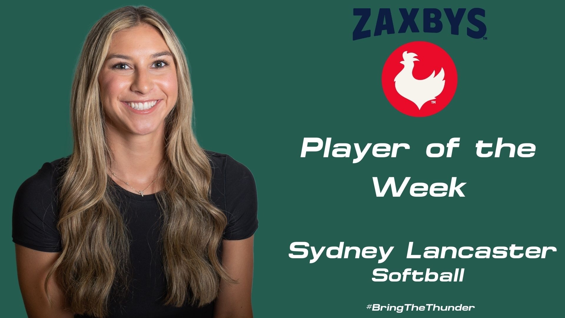 Zaxbys Player of the Week Sydney Lancaster