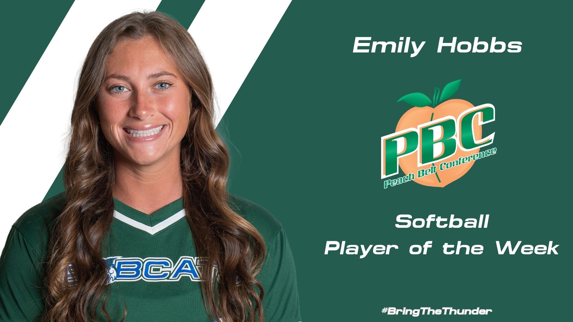 Peach Belt Conference Softball Player of the Week Emily Hobbs